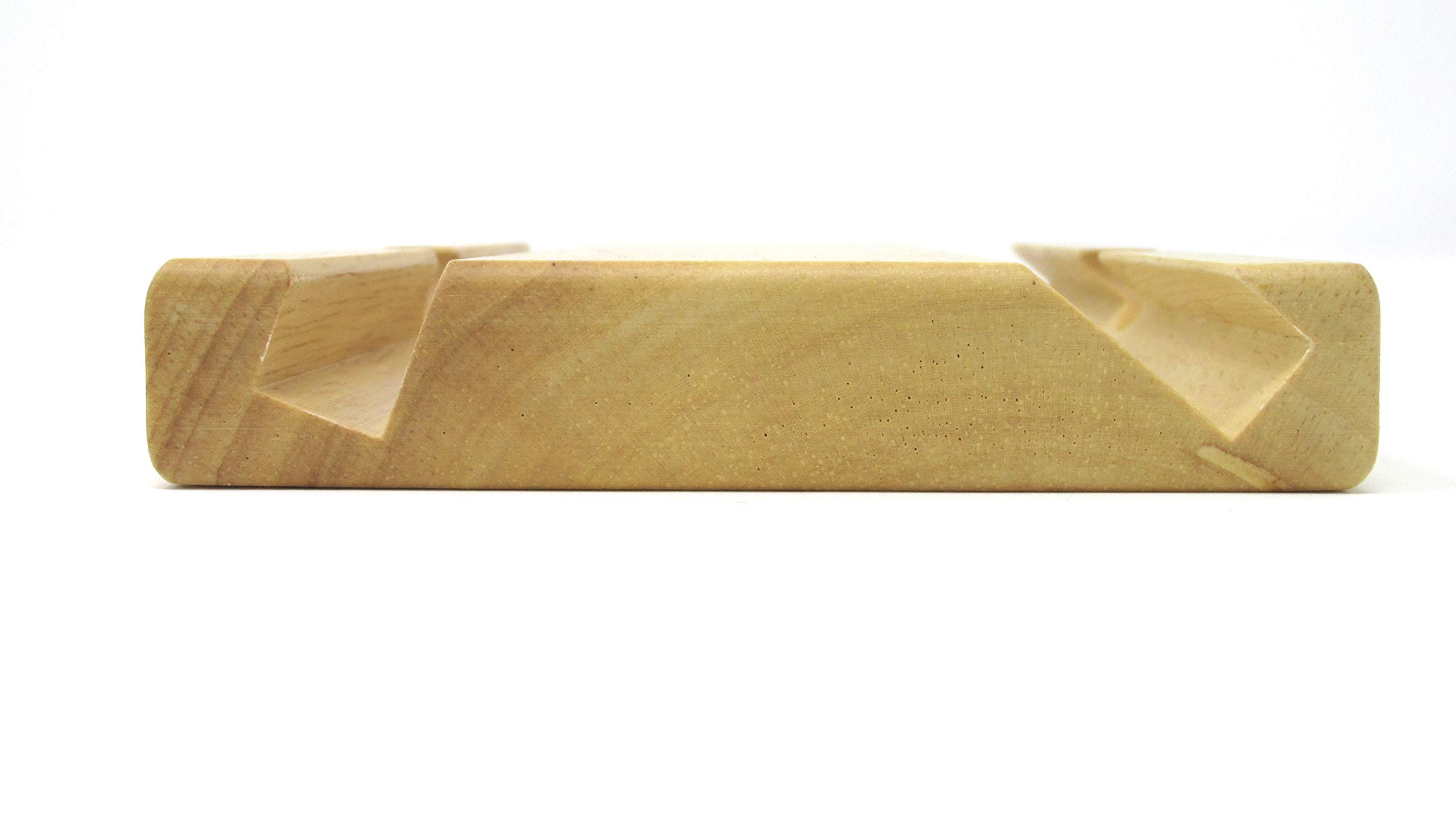 Natural Wood Desktop Stand for Tablet - Adjustable iPad, Kindle & Phone Holder with Dual Angle Slots | Perfect for Work, Reading & Video Calls
