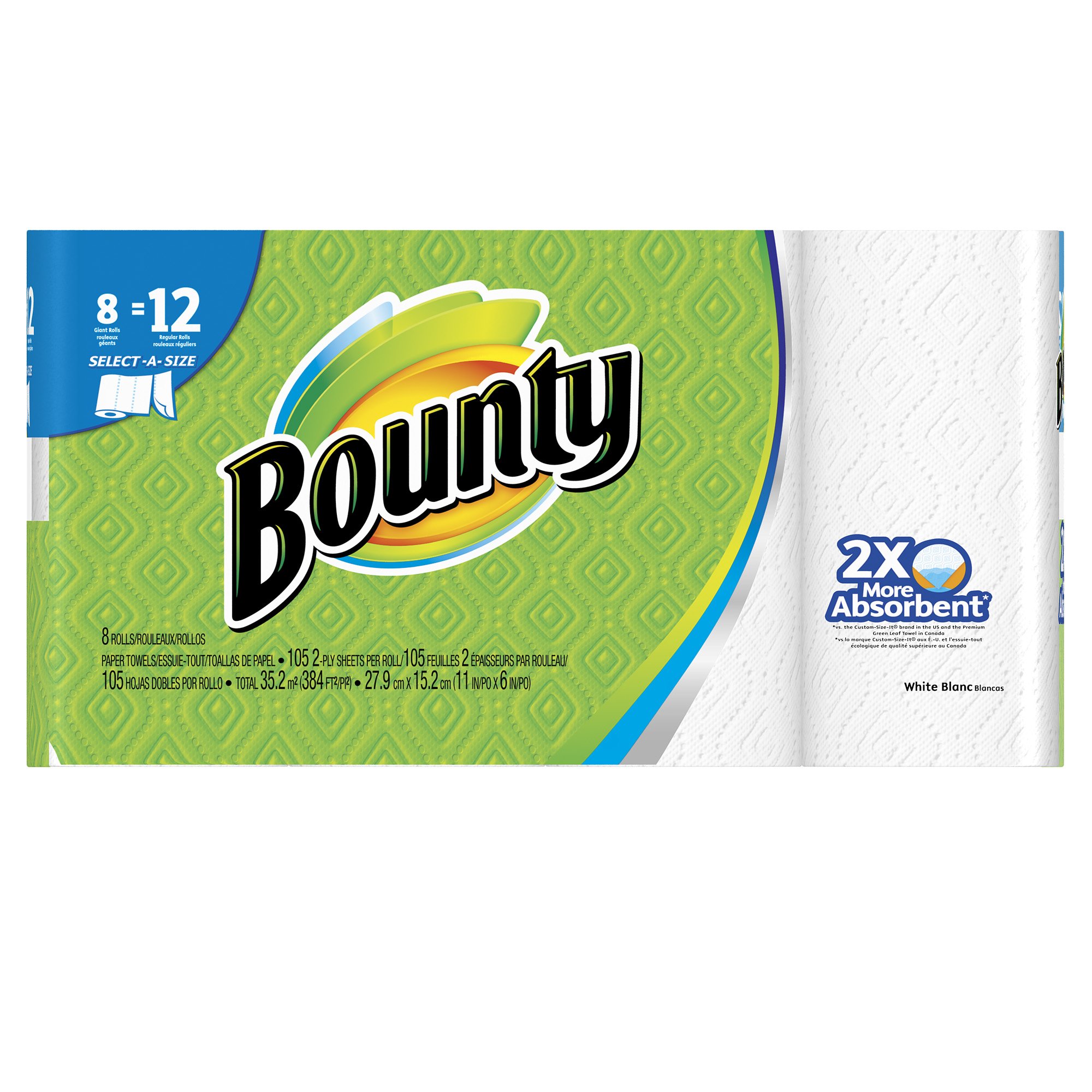 Bounty Paper Towels | Super Absorbent, Quick-Drying, 12 Rolls | Perfect for Kitchen, Bathroom & Cleaning Spills – Strong & Durable for Everyday Use