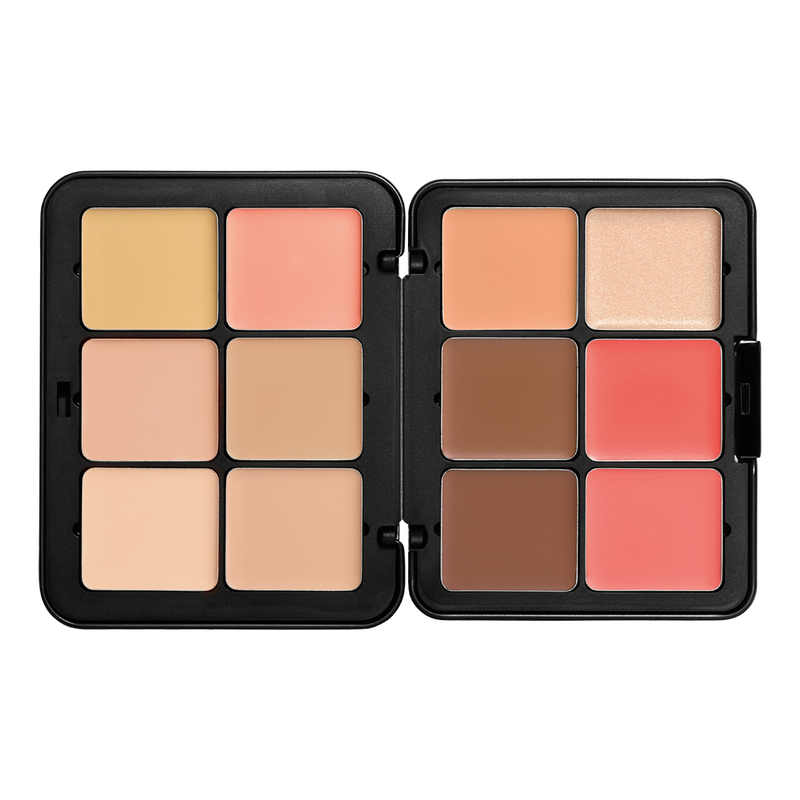 Make Up For Ever HD Skin Face Essentials Palette With Highlighters - Flawless Contouring & Glow for Everyday Makeup & Special Occasions
