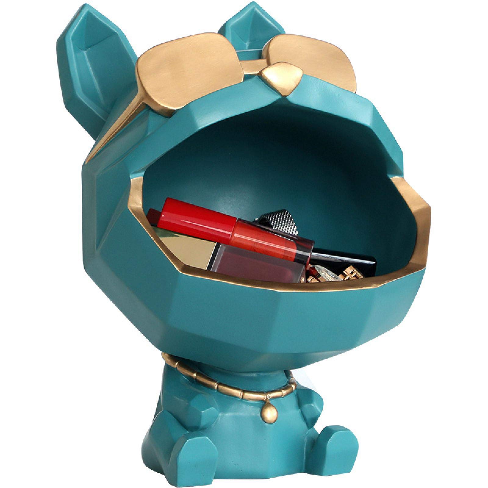 Modern Resin Dog Sculpture - Big Mouth Dog Storage Box, Unique Home Decor Statue for Living Room, Office & Gift | ZSQZJJ Cool Figurine Ornament