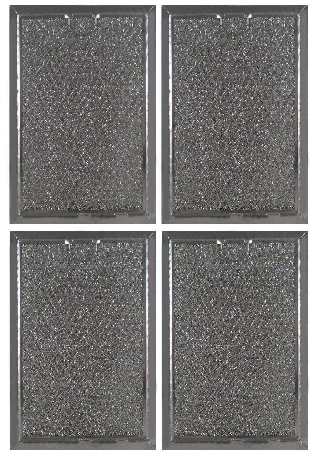 4-Pack Aluminum Mesh Microwave Grease Filters - Compatible with Frigidaire 5304478913 Replacement Parts - Perfect for Kitchen Range Hoods & Microwave Ventilation Systems