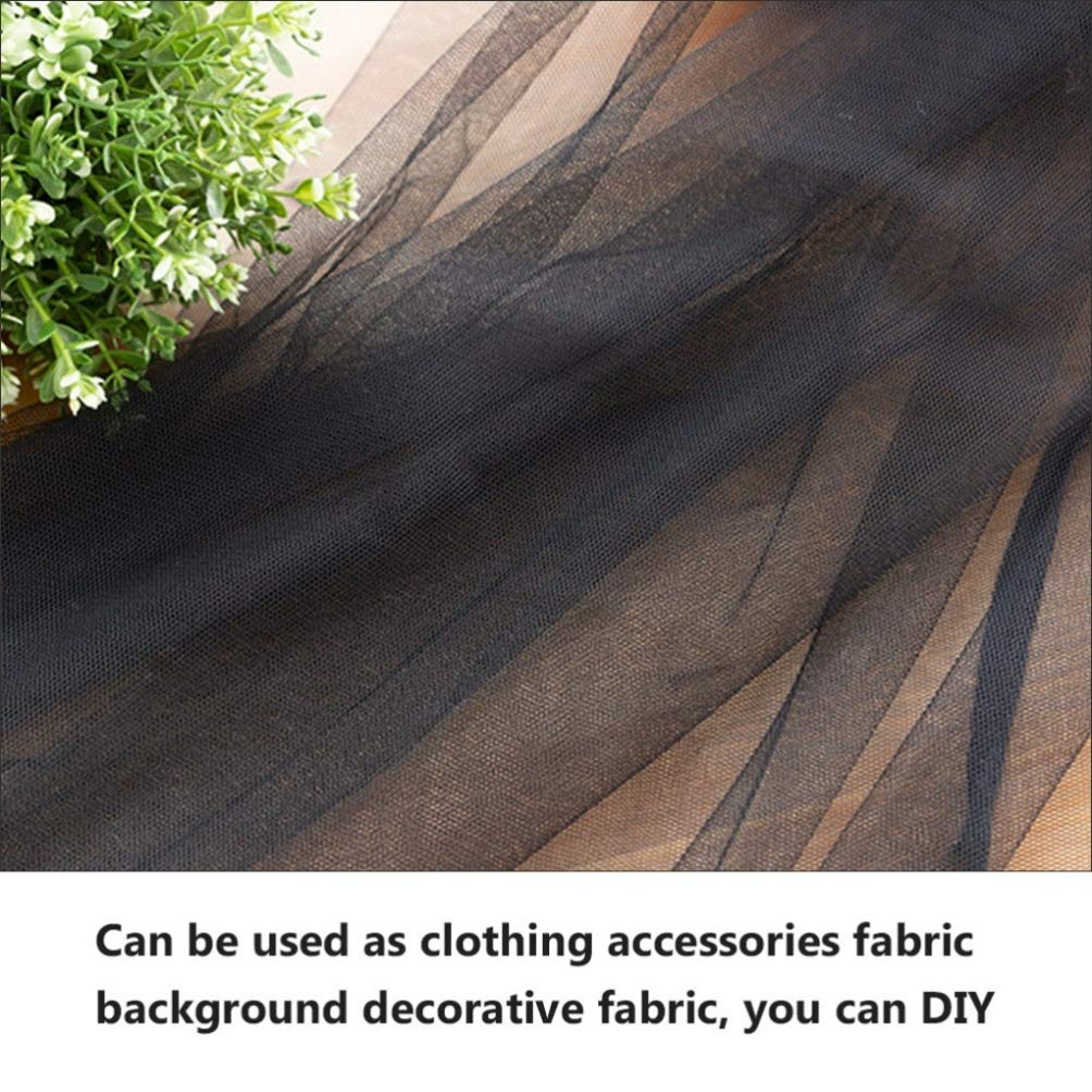 Hemobllo Halloween Mesh Fabric - Black Gauze Cloth for DIY Scary Decorations, Spider Web Decoration, Party & Home Decor - Perfect for Halloween Parties, Haunted Houses & Themed Events