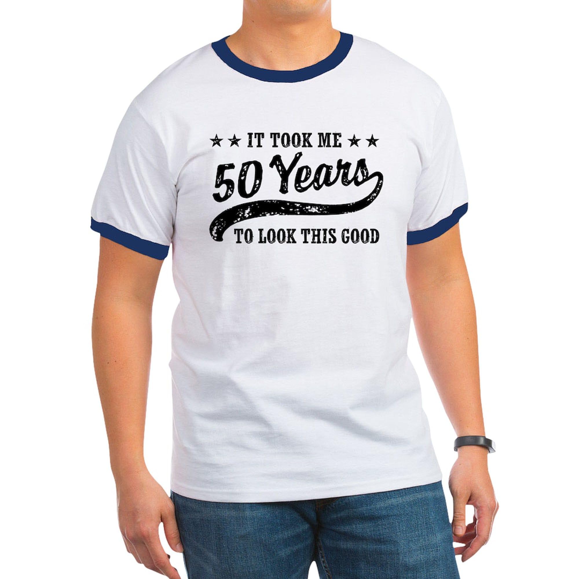 Funny 50th Birthday Ringer T-Shirt for Men - Vintage Graphic Tee | Perfect Gift for Dad, Husband & Birthday Celebrations