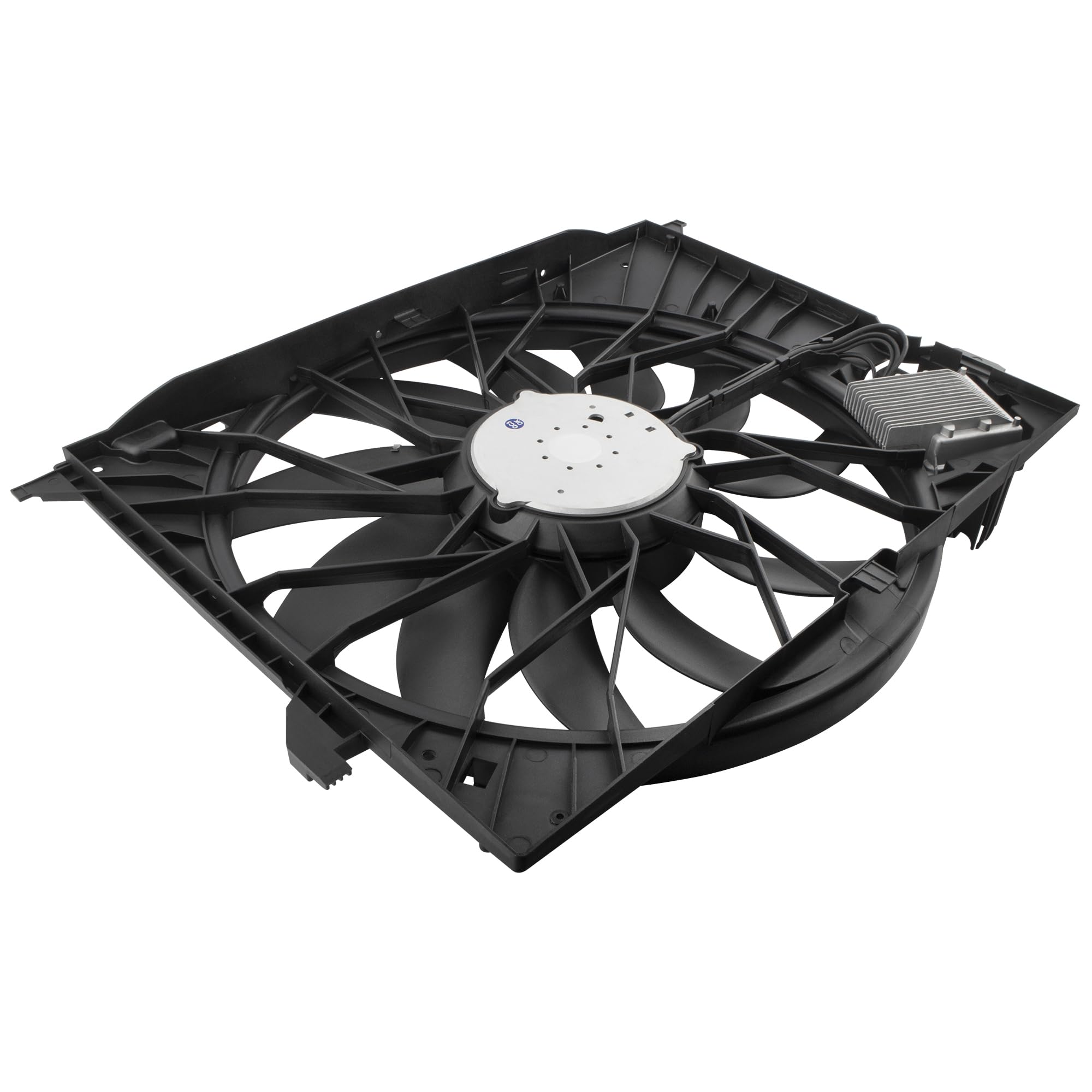 High Performance BOXI Engine Radiator Cooling Fan Assembly Compatible with Mercedes-Benz E320 E63 AMG S350 S550 S600 S63 S65 AMG CLS63 CL550 CL600 CL63 CL65 AMG (Part# 2115000493) - Perfect for Engine Overheating Prevention & Summer Driving