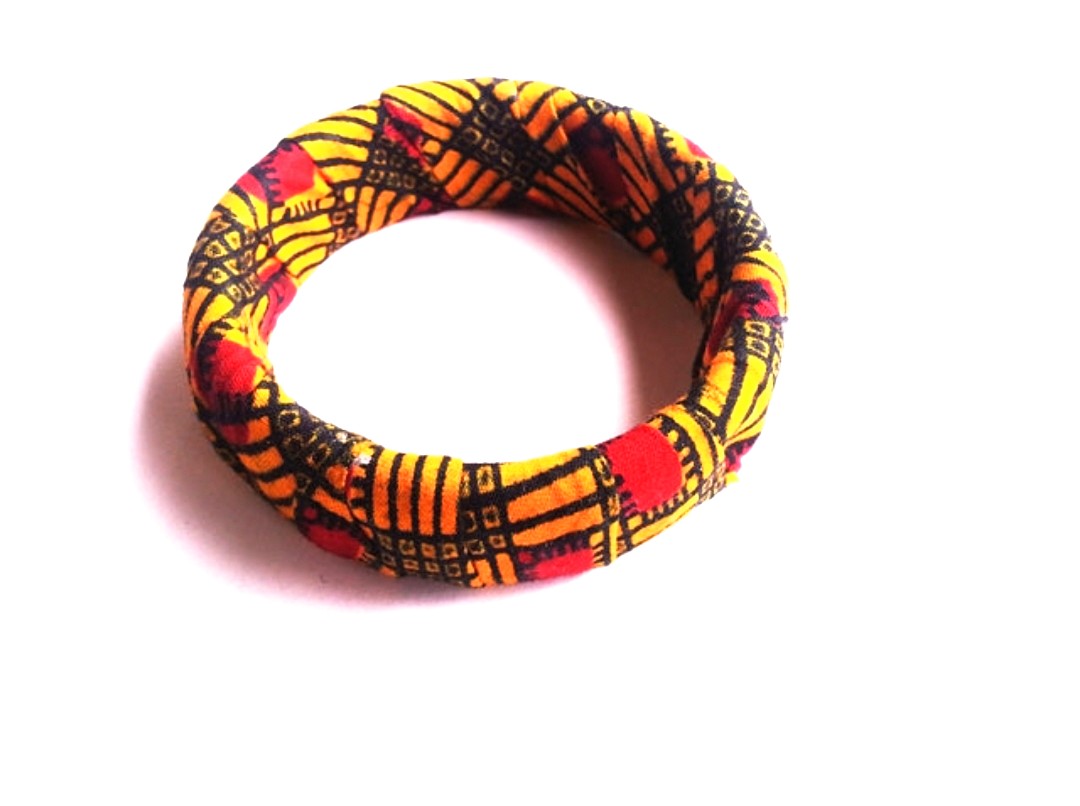 Stylish Amber, Red & Black Wooden Bangle Bracelet - Handcrafted Boho Chic Jewelry for Women - Perfect for Casual Wear, Parties & Gift Giving
