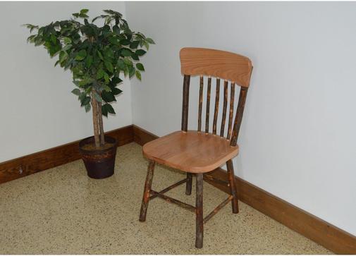A & L Furniture Hickory Panel Back Dining Chair - Solid Wood Kitchen Chairs for Dining Room, Restaurant & Home Decor - Comfortable & Durable Seating Solution