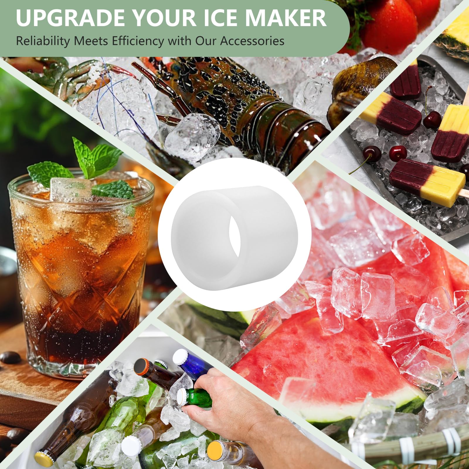 GE Opal 2.0 Ice Maker Bushing Replacement - Fix Screeching & Grinding Noise, Black Sludge Issue for Countertop Ice Makers | Perfect for Home Kitchen, Office, or RV Use