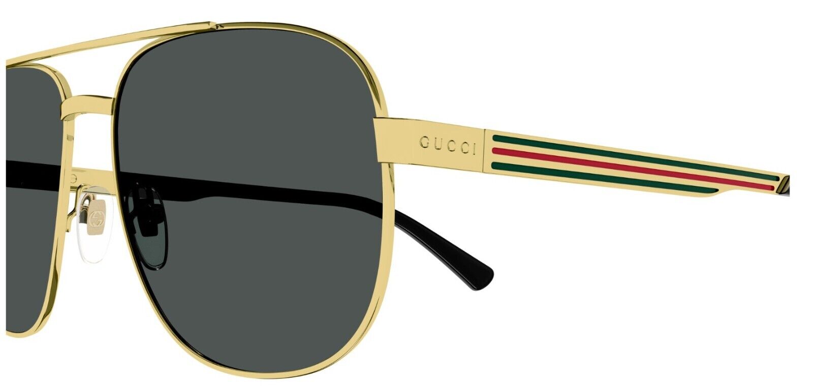 Gucci GG1223S 002 Gold/Grey Caravan Sunglasses for Men - Luxury Polarized UV Protection - Perfect for Driving, Travel & Outdoor Activities
