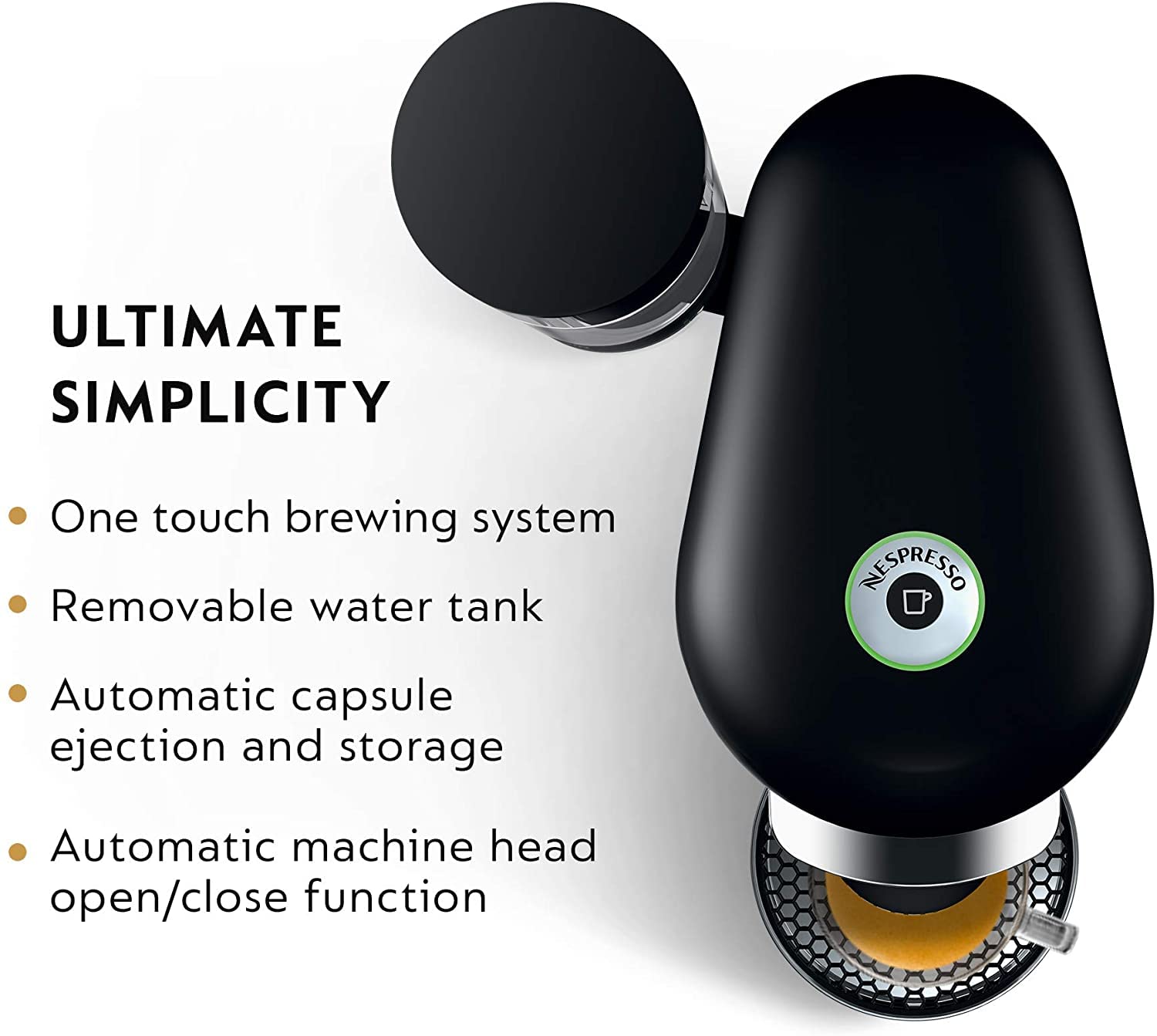 Nespresso VertuoPlus Deluxe Coffee & Espresso Machine by Breville - Premium Black for Home & Office Use