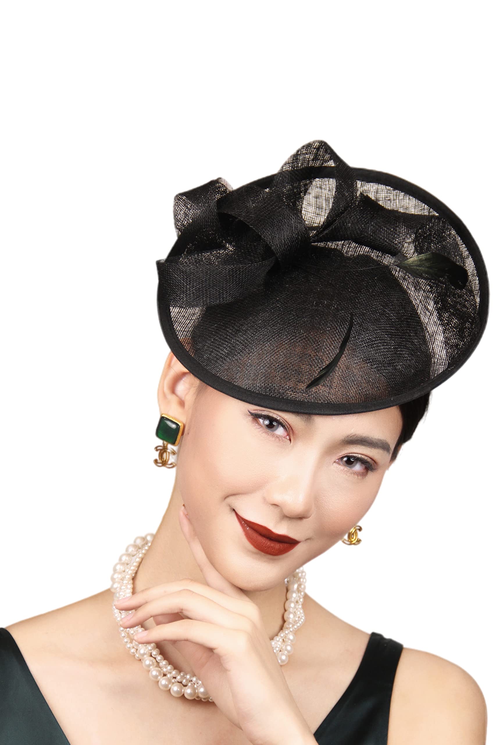 Elegant Sinamay Fascinators & Tea Hats for Women | Kentucky Derby, Wedding, Tea Party & Church Events | Stylish 2023 Headwear for Special Occasions