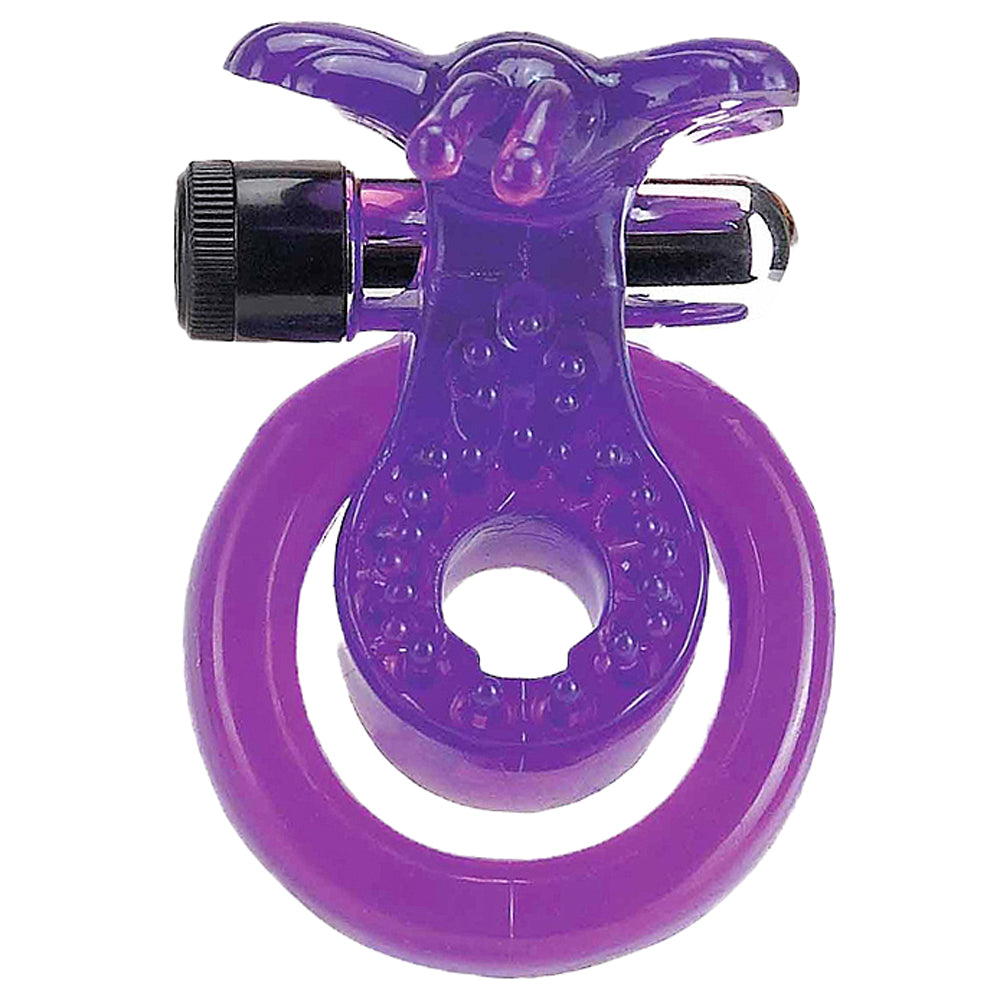 Butterfly Cock & Ball Harness Ring with Bullet Vibrator - Adjustable Strap for Enhanced Pleasure & Intimacy - Perfect for Couples & Solo Play