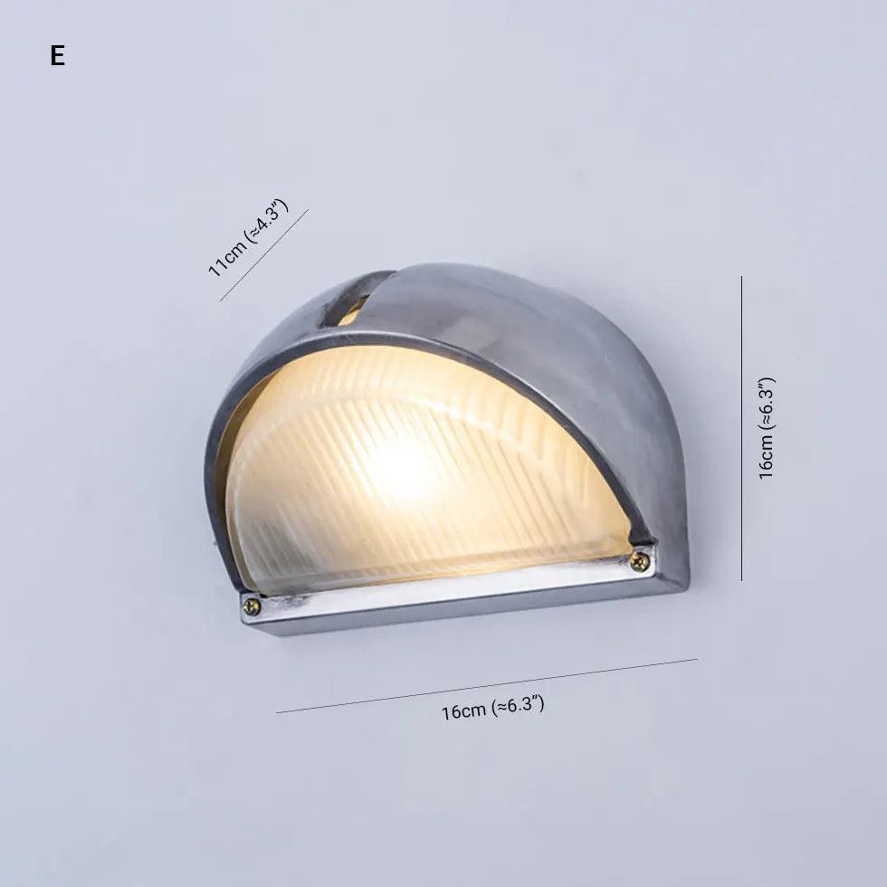 Modern Geometric Silver Industrial Outdoor Wall Lights - Waterproof & Durable for Patio, Garden, Porch, and Exterior Home Lighting
