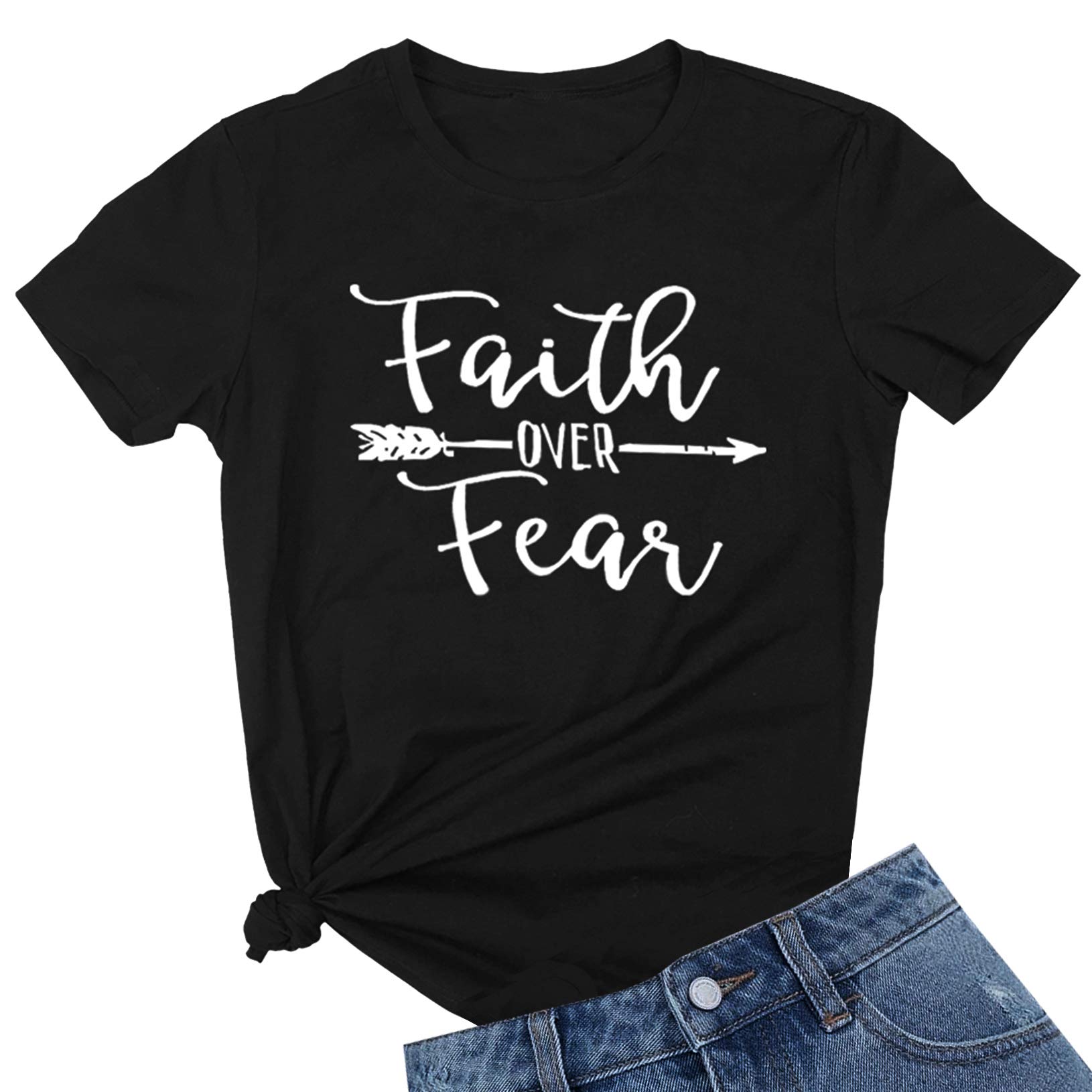 BLACKOO Women's Cute Graphic T-Shirt - Stylish Junior Tops for Casual Wear, Outfits & Daily Fashion