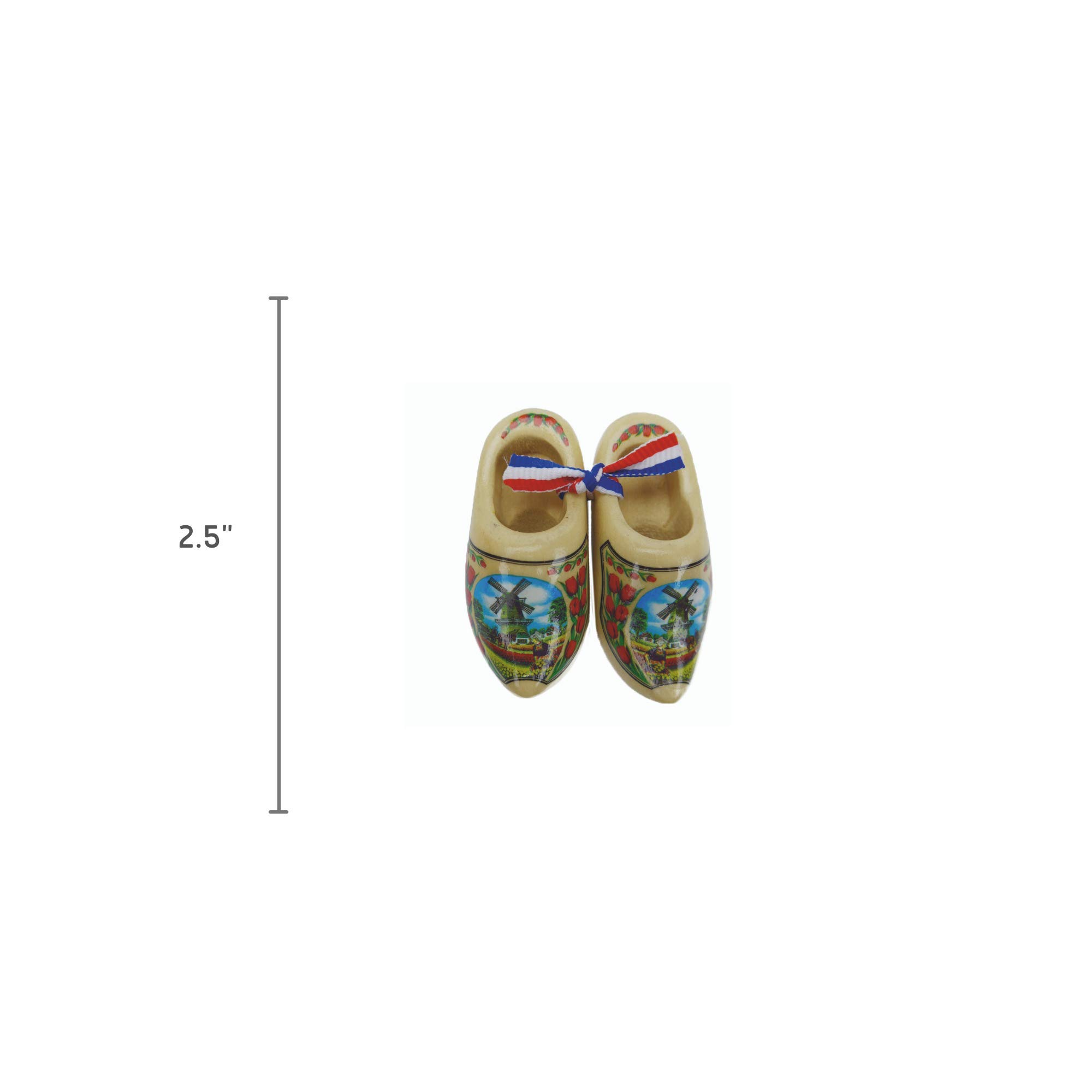 Premium Wooden Magnetic Shoe Clips with Tulip Design (2.5