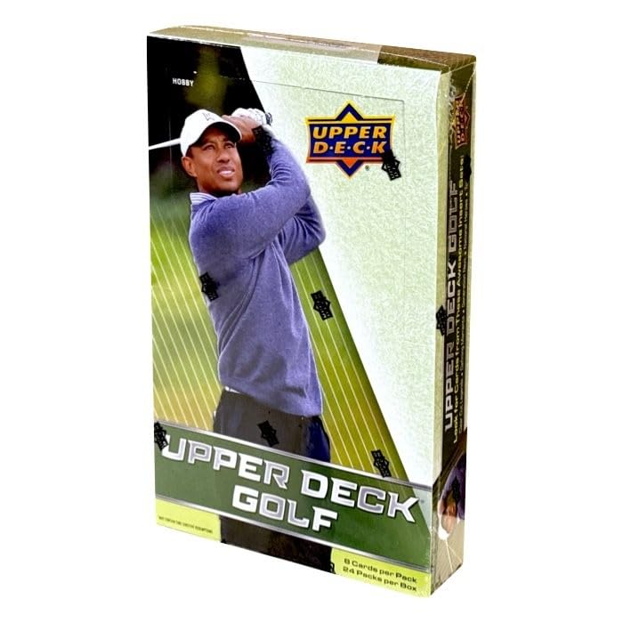 2024 Upper Deck Golf Hobby Box - 24 Packs with Exclusive Collectible Cards - Perfect for Golf Enthusiasts & Card Collectors - Great for Tournaments, Gifts & Display Collections
