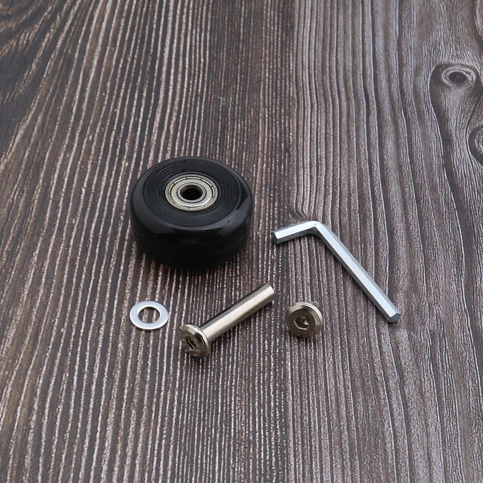 Micro Trader 2-Pair Luggage Suitcase Wheels Replacement Kit - 40mm OD - Durable Travel Luggage Repair Parts for Smooth Rolling - Perfect for Broken Suitcase Wheels Repair at Home or On The Go