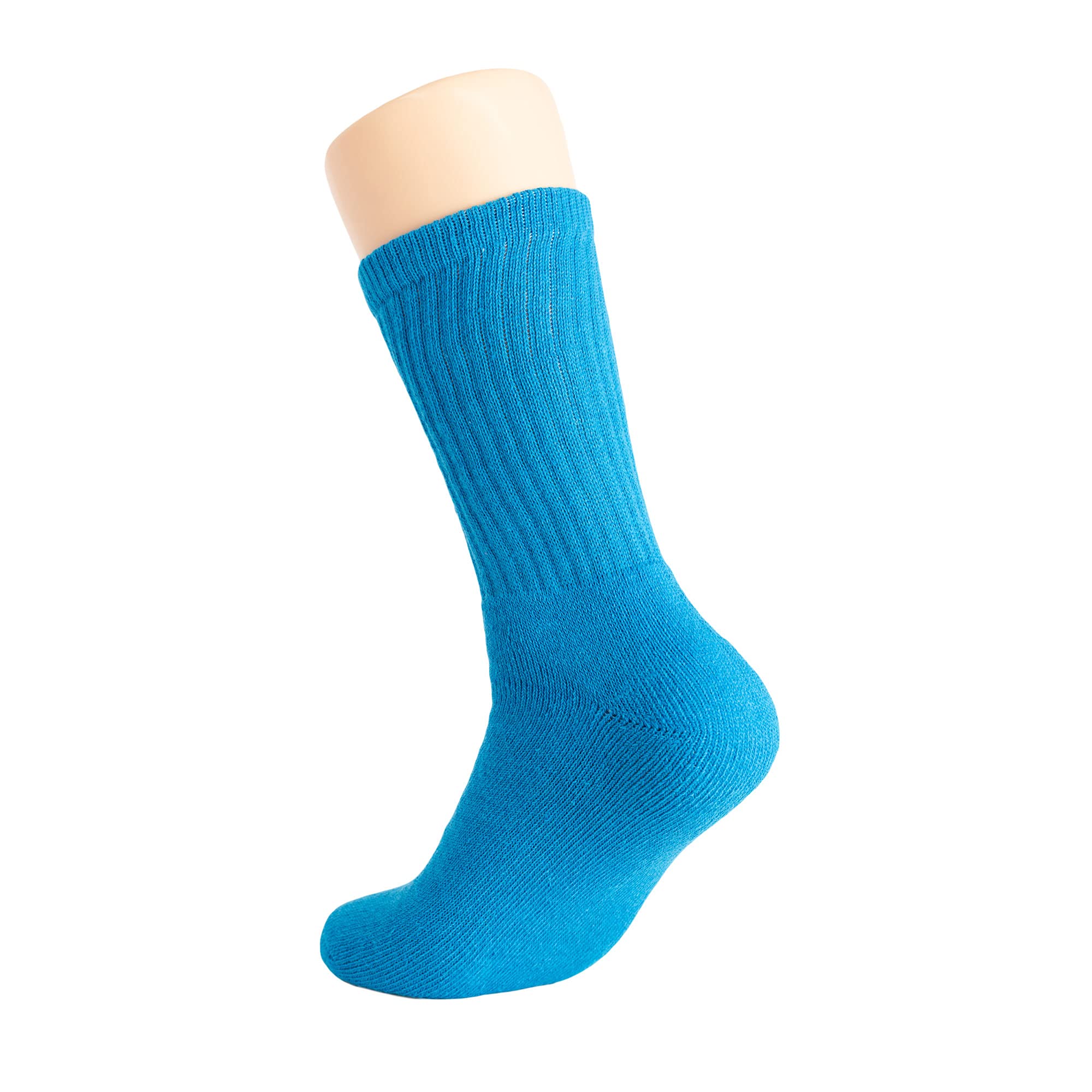 American Made Solid Cotton Cushion Crew Socks for Men - Breathable Athletic Sport Socks for Running, Gym & Everyday Comfort