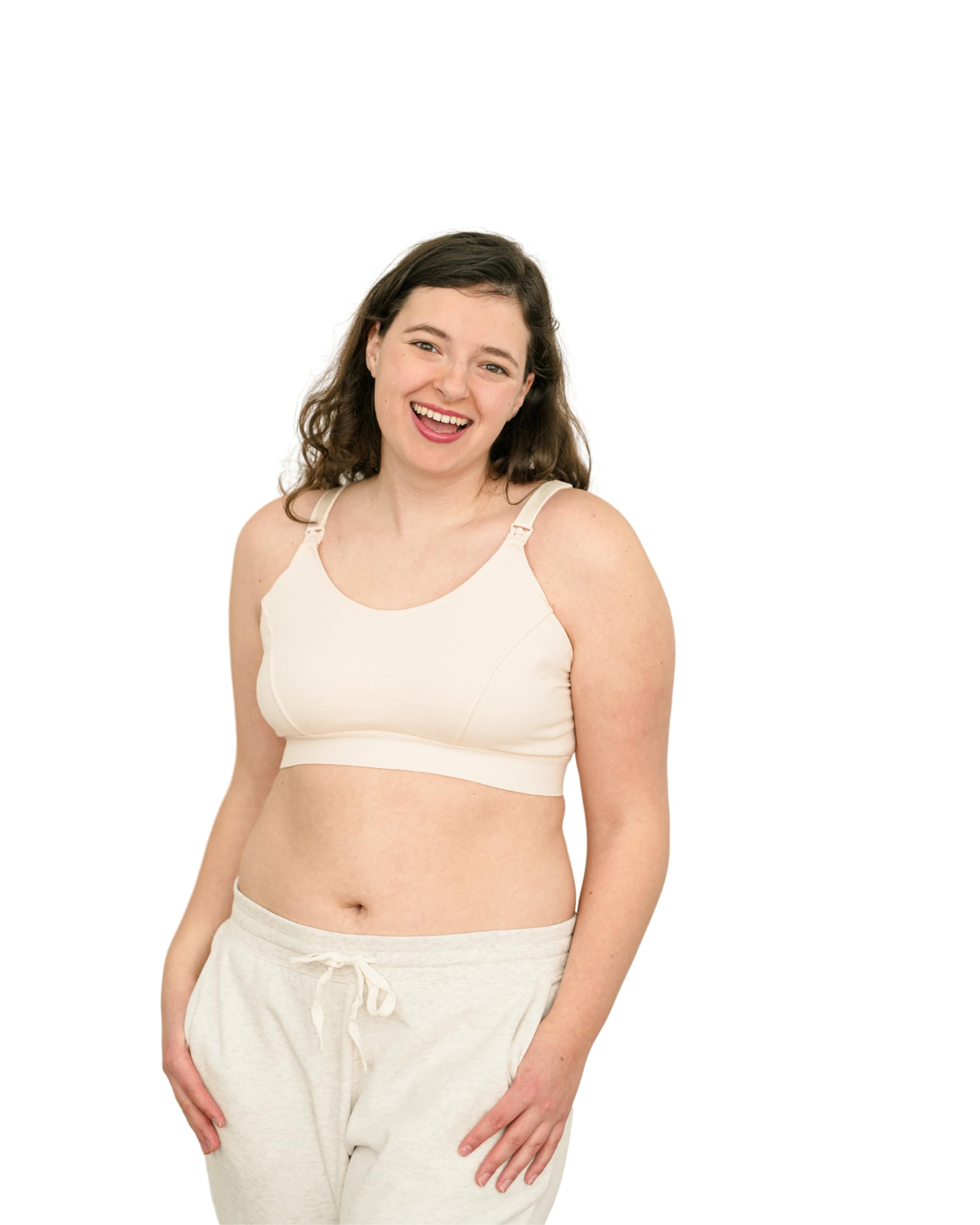 Comfortable Nursing & Sleep Maternity Bra - Soft Cotton, Adjustable Straps, Front Drop Down Cups for Easy Breastfeeding - Perfect for Pregnancy, Postpartum & Nighttime Nursing