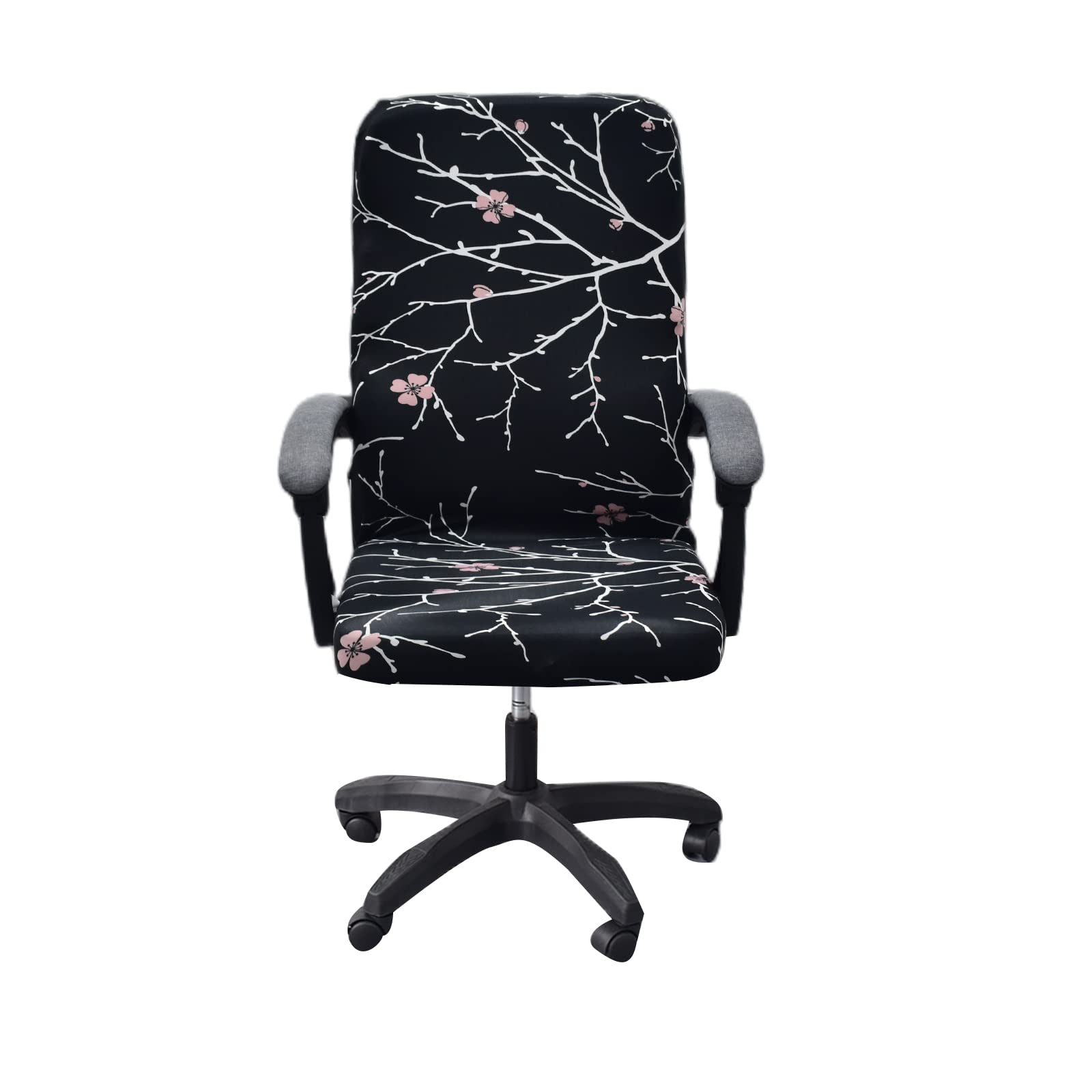 CRFATOP Universal Stretch Office Chair Cover - Durable Zipper Design for High Back Computer Chairs (Size L, Model A16) | Simplistic Style Slipcover for Home & Office Workspaces - Perfect for Desk Chairs, Gaming Chairs & Rotating Task Chairs