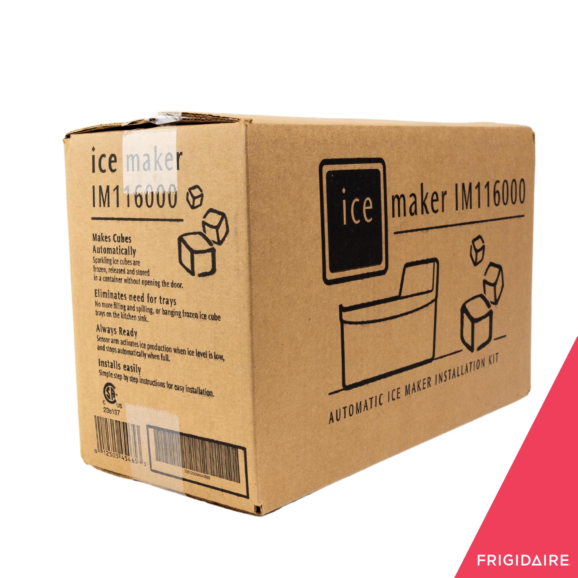 Frigidaire IM116000 Ice Maker Assembly Kit for Refrigerators - Replacement Part for Frigidaire Refrigerators - White - Perfect for Home Kitchen Appliance Repair and Maintenance