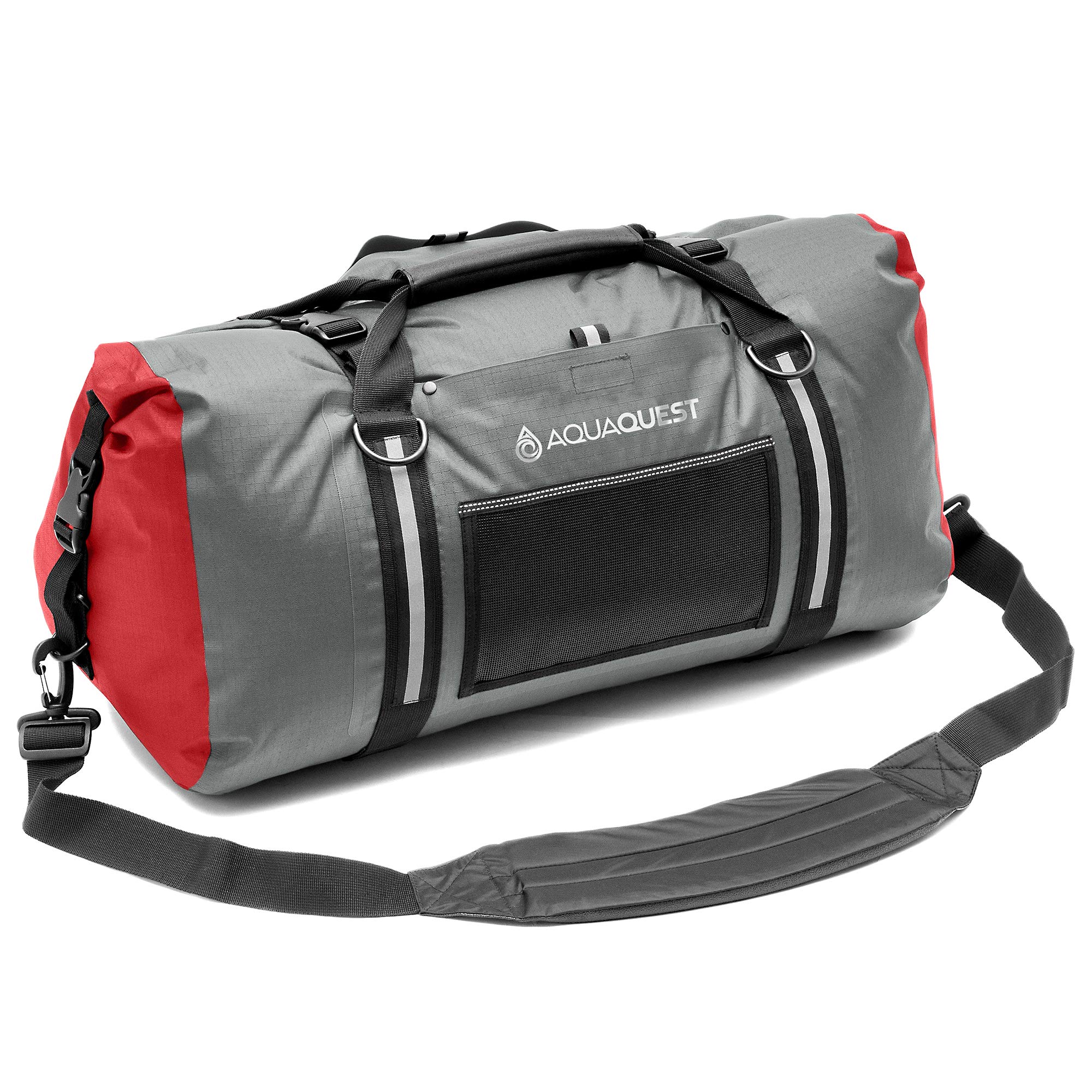 AquaQuest White Water Duffel Bag - 100% Waterproof Heavy Duty Dry Bag for Travel, Camping, Kayaking & Outdoor Adventures - Durable 50L/75L/100L Waterproof Gear Storage for Hiking, Fishing, Boating & Motorcycle Trips