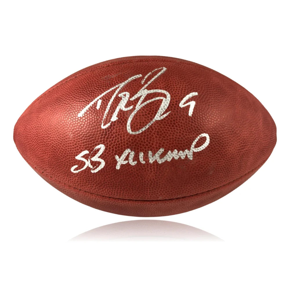 Drew Brees Autographed Super Bowl Football with Inscription - New Orleans Saints Signed Memorabilia with BAS COA - Perfect for Sports Collectors and Saints Fans Display
