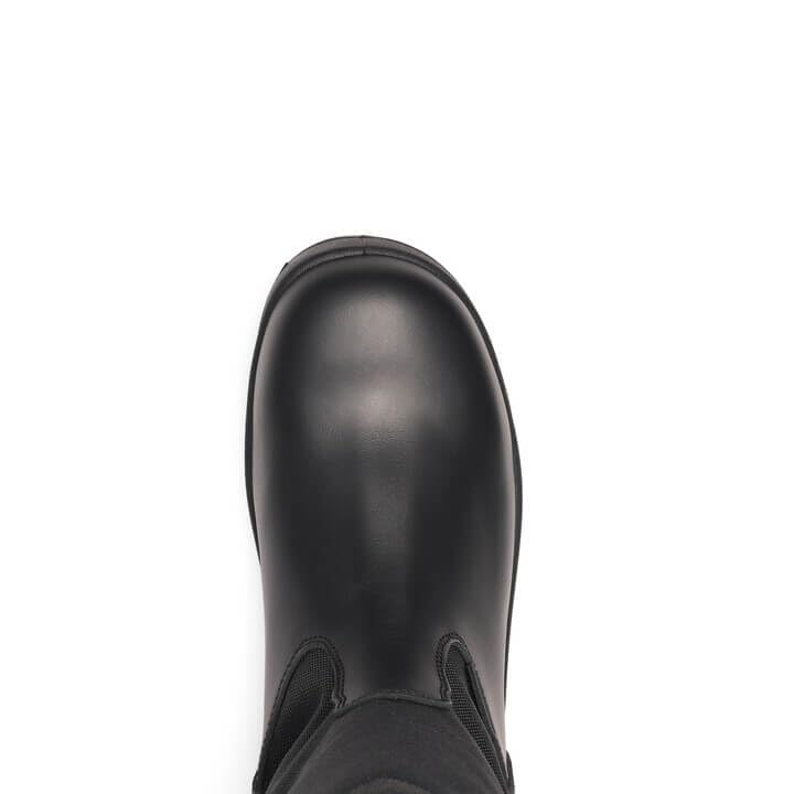 Thorogood Thoro-Flex Black Slip-On Waterproof Work Boots for Men & Women - Premium Full-Grain Leather, Composite Safety Toe, Slip/Oil/Puncture Resistant Outsole - Ideal for Construction, Warehouse & Outdoor Work