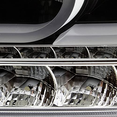 Xtune LED Light Bar DRL Projector Headlights - Black (PRO-JH-DJ09-LBBRL-BK) by Akkon | High-Performance Daytime Running Lights for Trucks, Jeeps & Off-Road Vehicles | Durable Weatherproof Design for Adventure & Night Driving