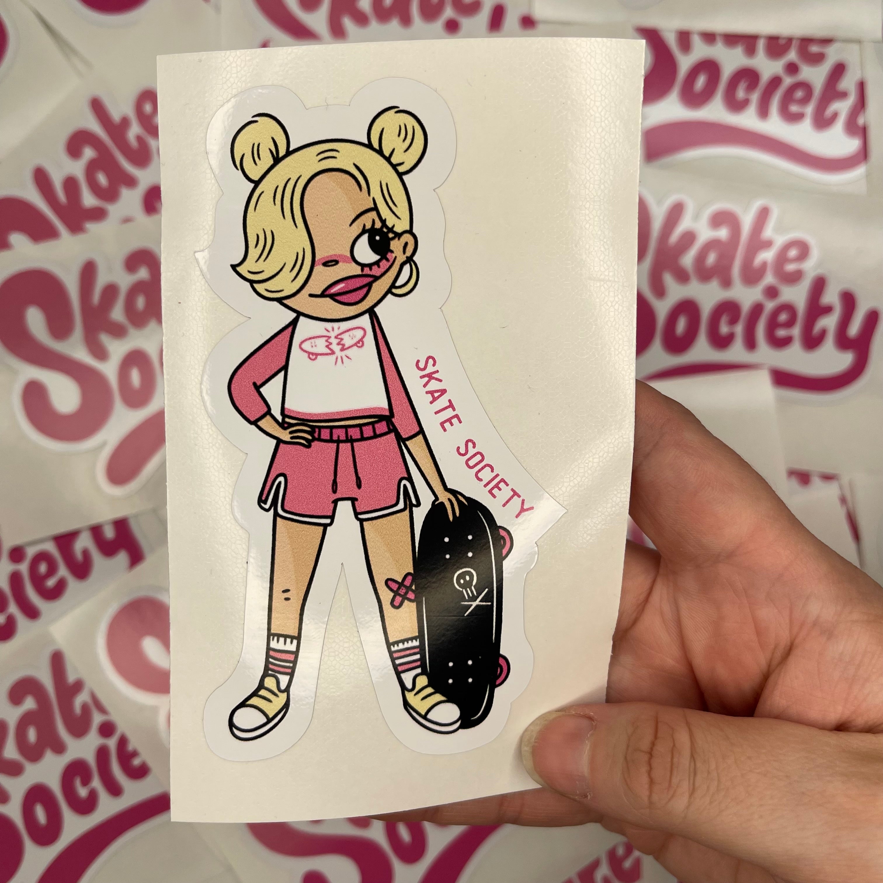 Skate Society Sticker Pack - Premium Skateboarder Decals for Skateboards, Laptops & Helmets - Perfect for Skateboard Enthusiasts & Street Culture Lovers
