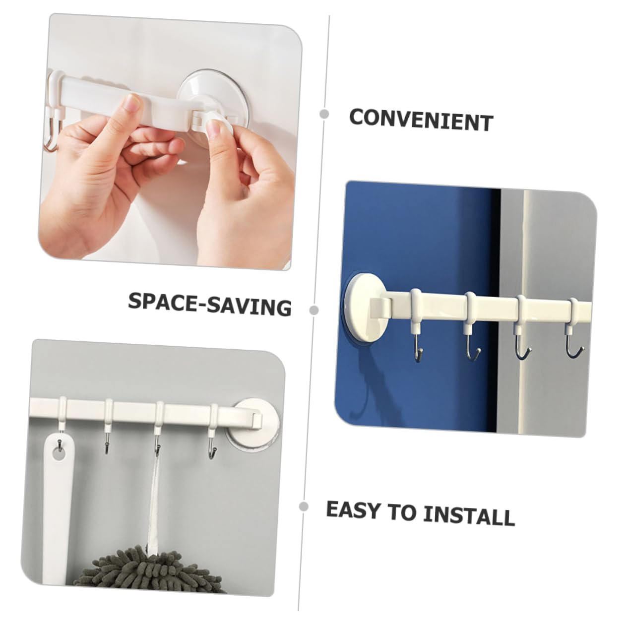 Amosfun Heavy Duty Cup Hooks - 12 Pack Stainless Steel Kitchen Wall Mount Rack for Coffee Mugs & Tea Cups - Space Saving Drying Solution for Small Kitchens, Restaurants & Coffee Shops