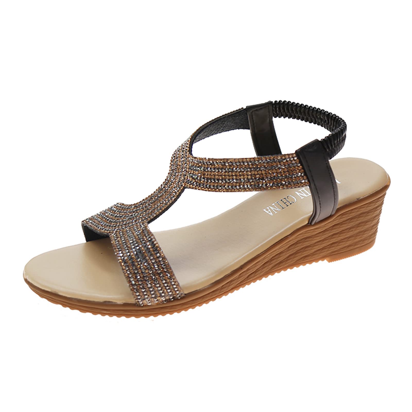 Women's Fashion Pearl Wedge Flip Flop Sandals - Casual Summer Heeled Sandals for Women | Perfect for Beach, Pool, and Everyday Wear