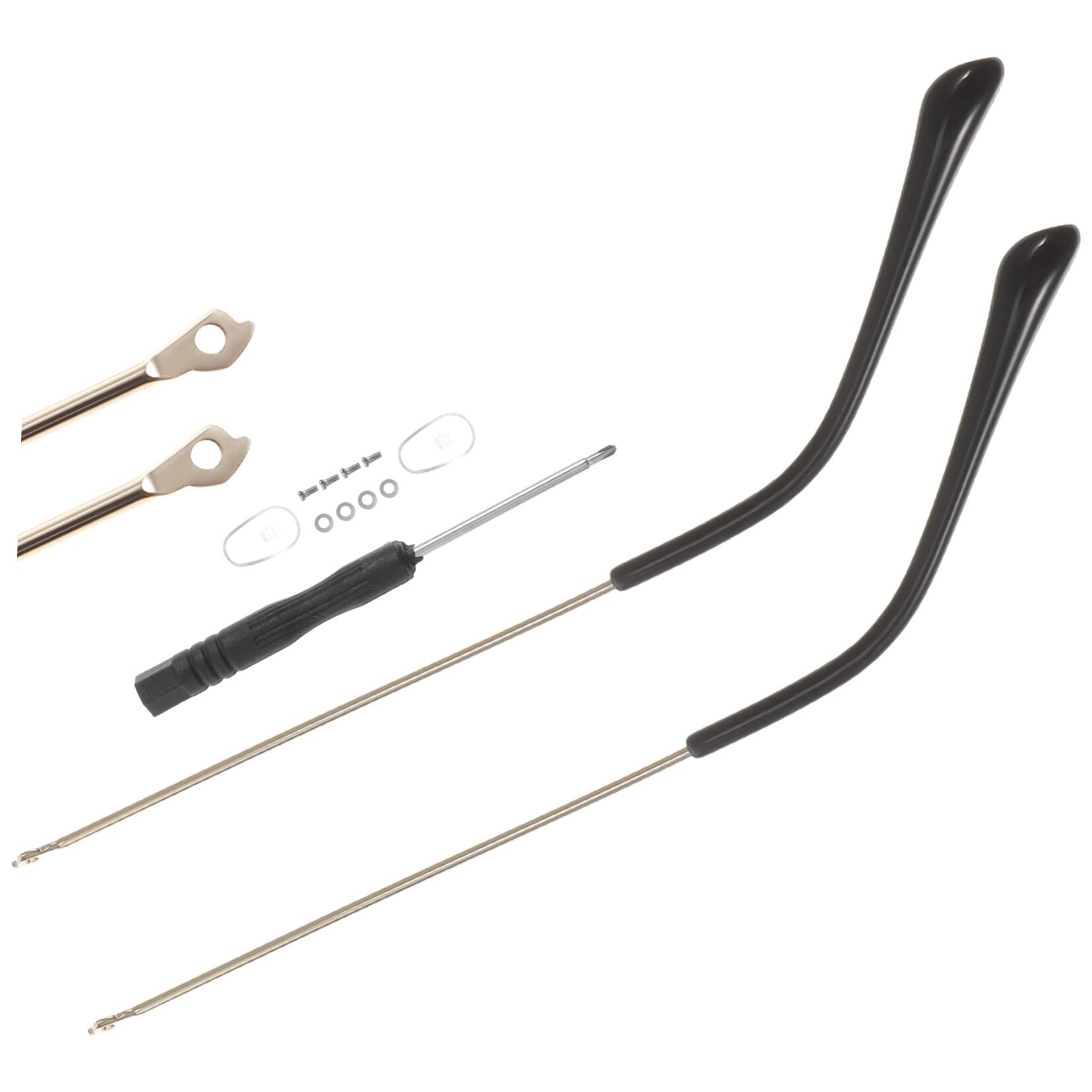 Non-Slip Glasses Arm Replacement - 1 Pair Durable Eyeglass Ear Hooks & Legs Accessories for Broken Frames - Perfect for Reading, Driving & Daily Wear Comfort