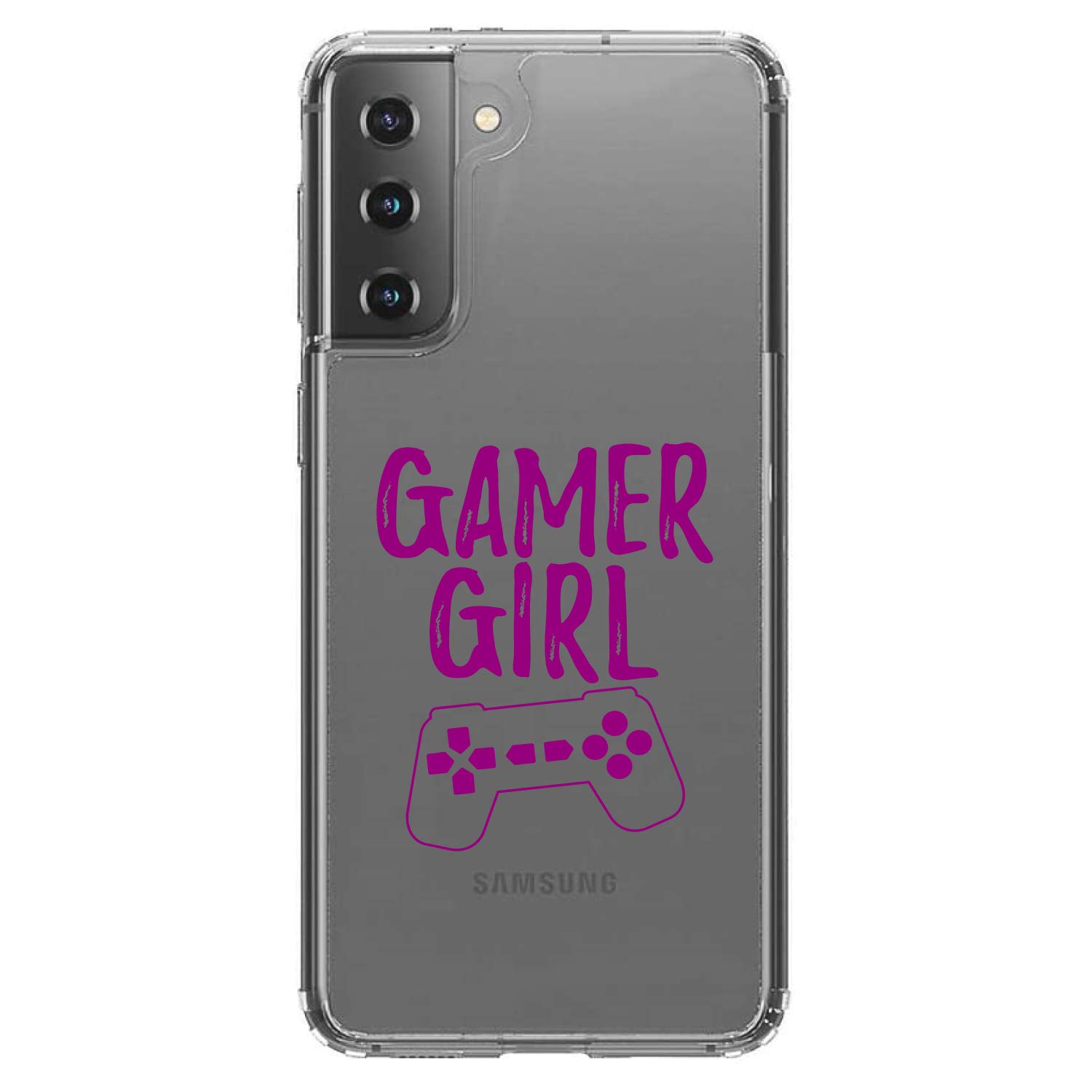 Shockproof Clear Hybrid Case for Samsung Galaxy S21+ Plus (6.7 Inch) - TPU Bumper & Acrylic Back with Tempered Glass Screen Protector - Gaming Protection for Video Game Lovers - Perfect for Daily Use, Work & Mobile Gaming