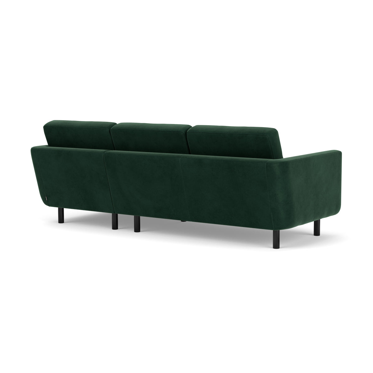 Conrad Velvet Right Chaise Sofa - Modern Upholstered Sectional Couch for Living Room, Lounge & Apartment Decor | Perfect for Small Spaces & Home Theater Seating