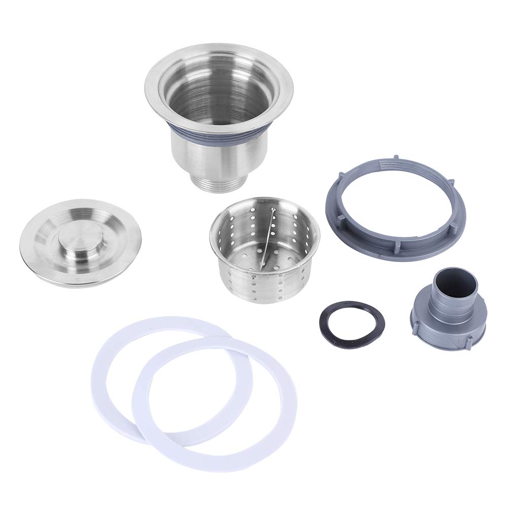 Premium Stainless Steel Kitchen Sink Stopper - Silver Drain Strainer Plug for Home & Restaurant Use | Perfect for Washing Dishes, Preventing Clogs & Keeping Sinks Clean