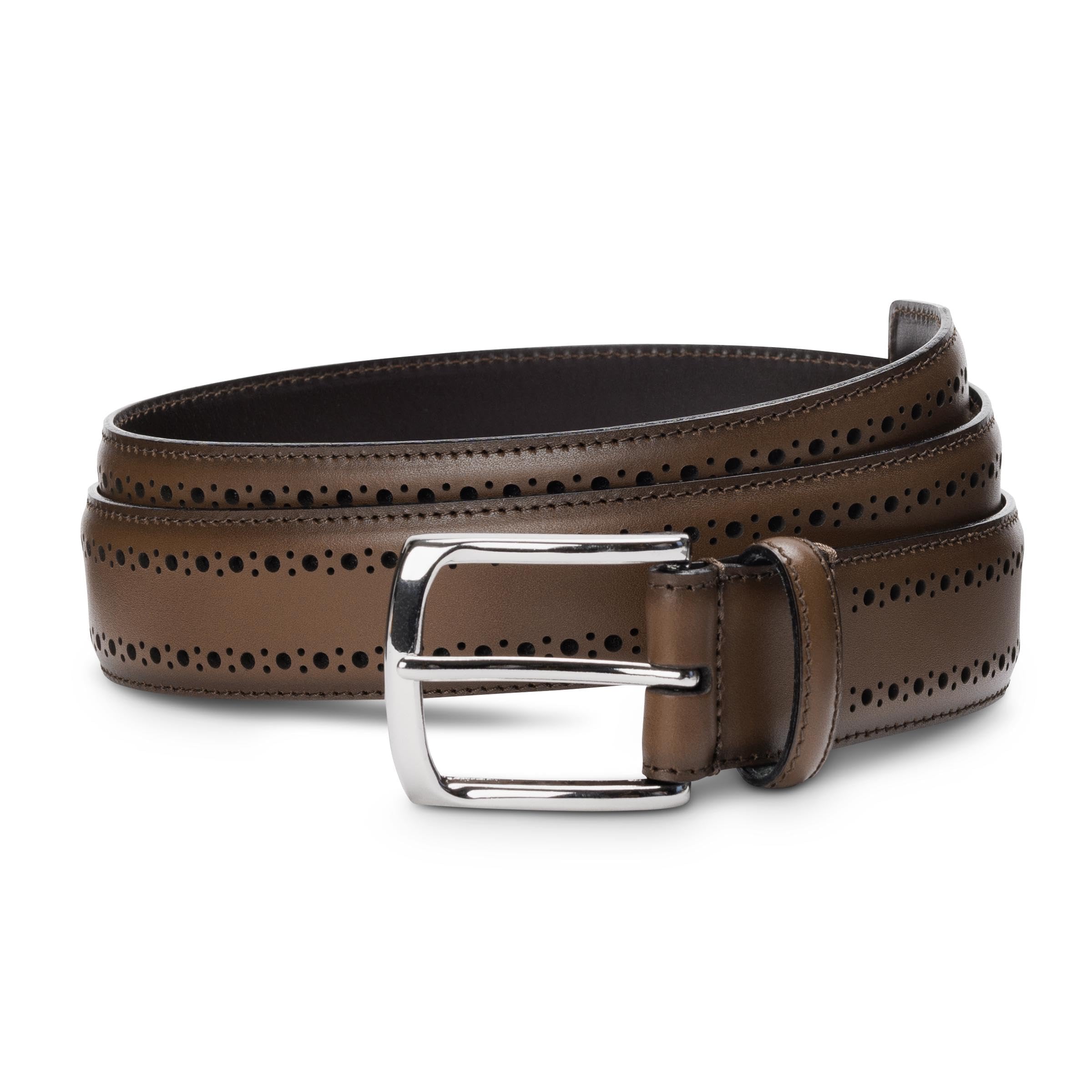 Allen Edmonds Men's Manistee Belt - Genuine Leather Dress Belt for Business & Formal Wear - Classic Brown & Black Options - Perfect for Office, Weddings & Special Occasions