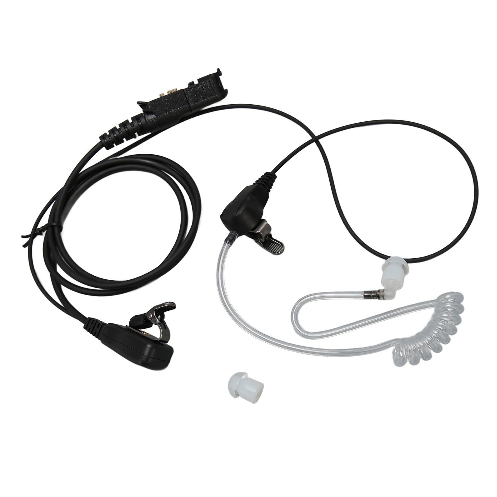 Talkie Earpiece for Motorola XPR3000 XPR3300 XPR3500 - Hands Free Two Way Radio Headset with PTT Microphone & Safety Sound Tube - Ideal for Security, Construction, and Warehouse Communication