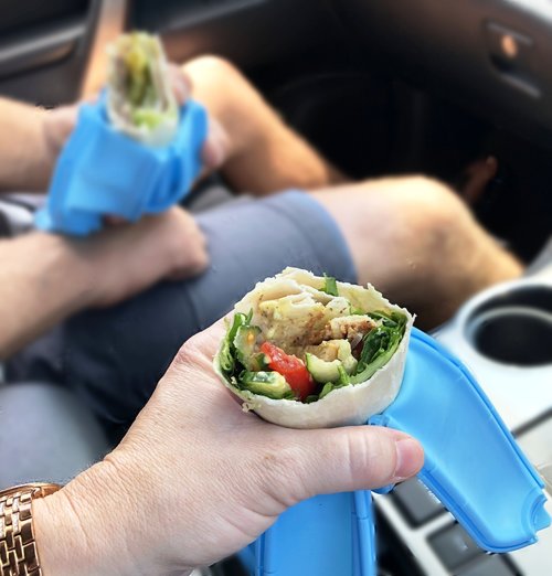 Wrap'd Silicone Wrap Holder - Reusable Food Storage Cover for Bowls & Plates, BPA-Free, Purple - Perfect for Meal Prep, Leftovers & Microwave Use