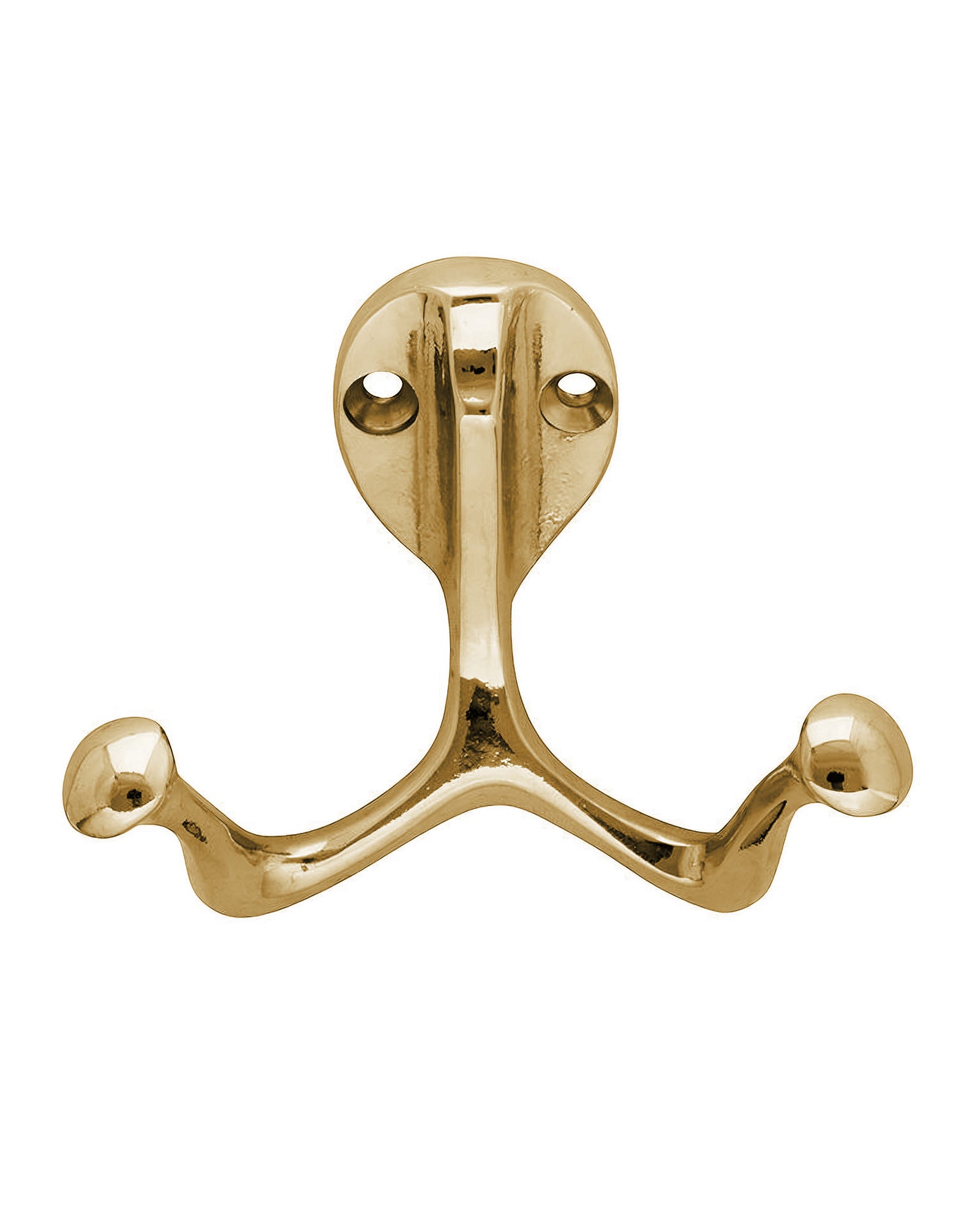 Double Hook Brass Youth II - Heavy Duty Hanging Hooks for Backpacks, Keys, and Outdoor Gear - Perfect for Dorm Rooms, Lockers, and Camping