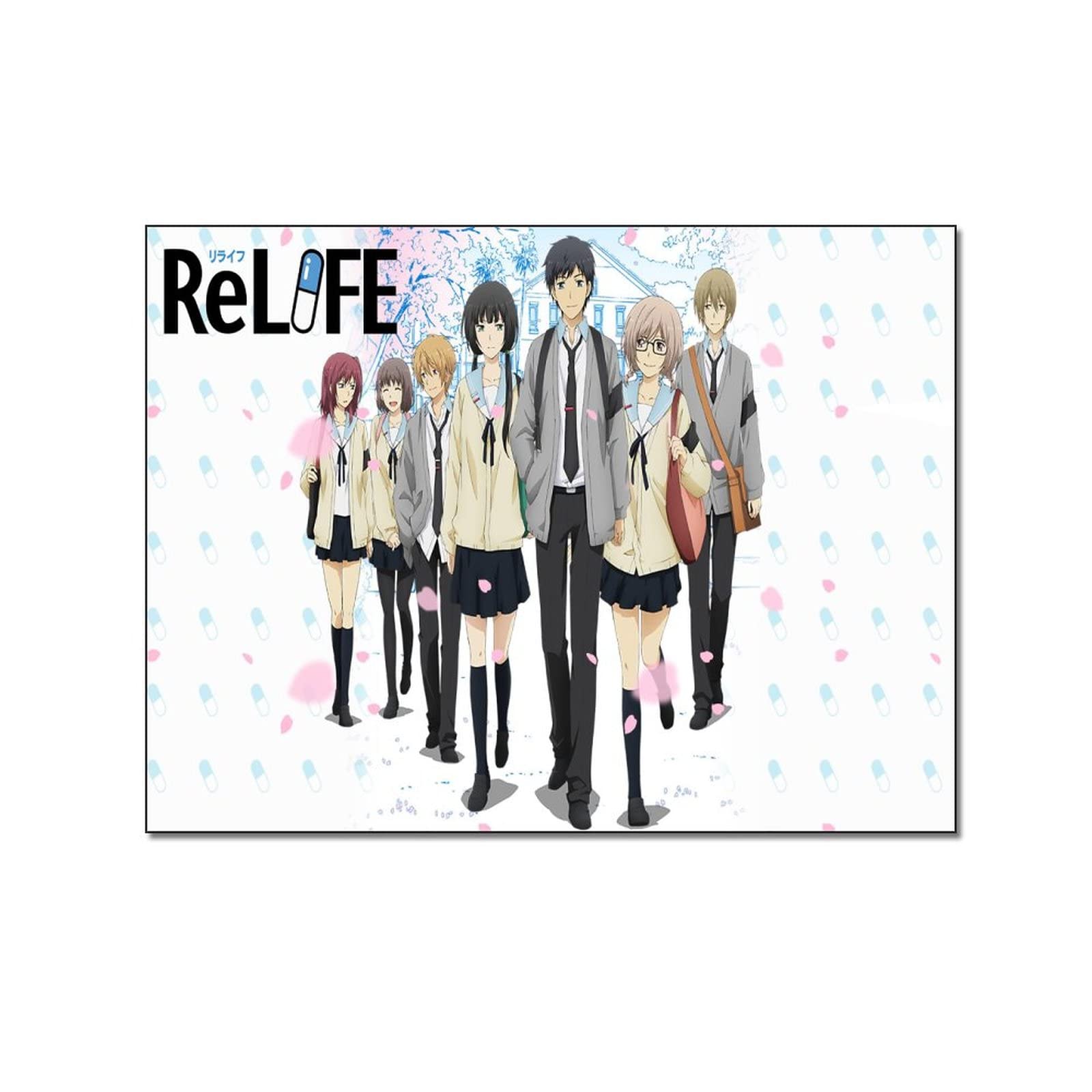 Relife Anime Canvas Print - Return to The 17-Year-Old Poster Art (24x32inch/60x80cm) - High Quality Anime Wall Decor for Living Room, Bedroom & Office