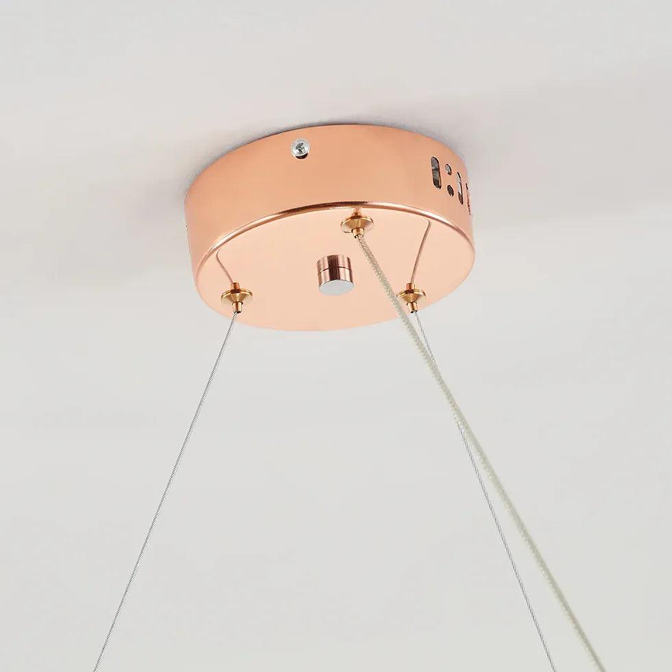Modern Ring-Shaped Tassel Pendant Light - Elegant Luxury Ceiling Fixture for Dining Room, Bedroom & Living Room Decor