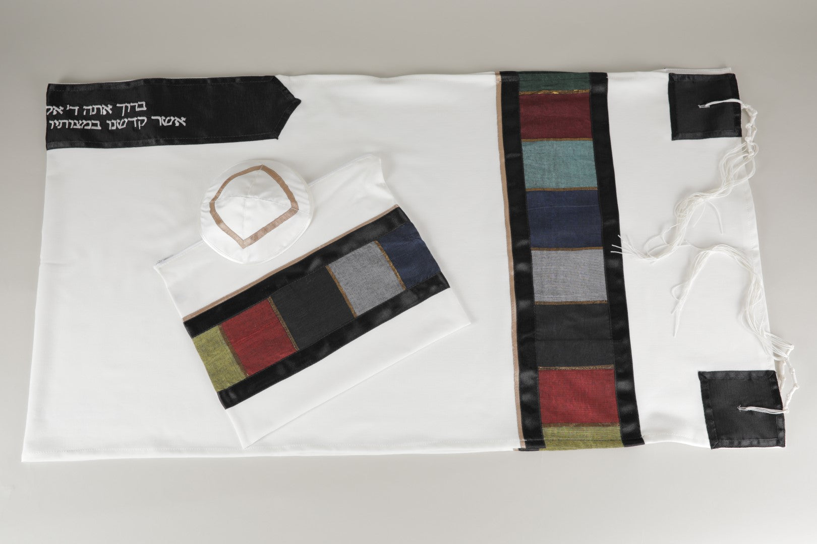 Colorful Jerusalem Tallit Prayer Shawl - Elegant Bar Mitzvah Tallis with Traditional Jewish Design | Perfect for Synagogue, Wedding & Religious Ceremonies
