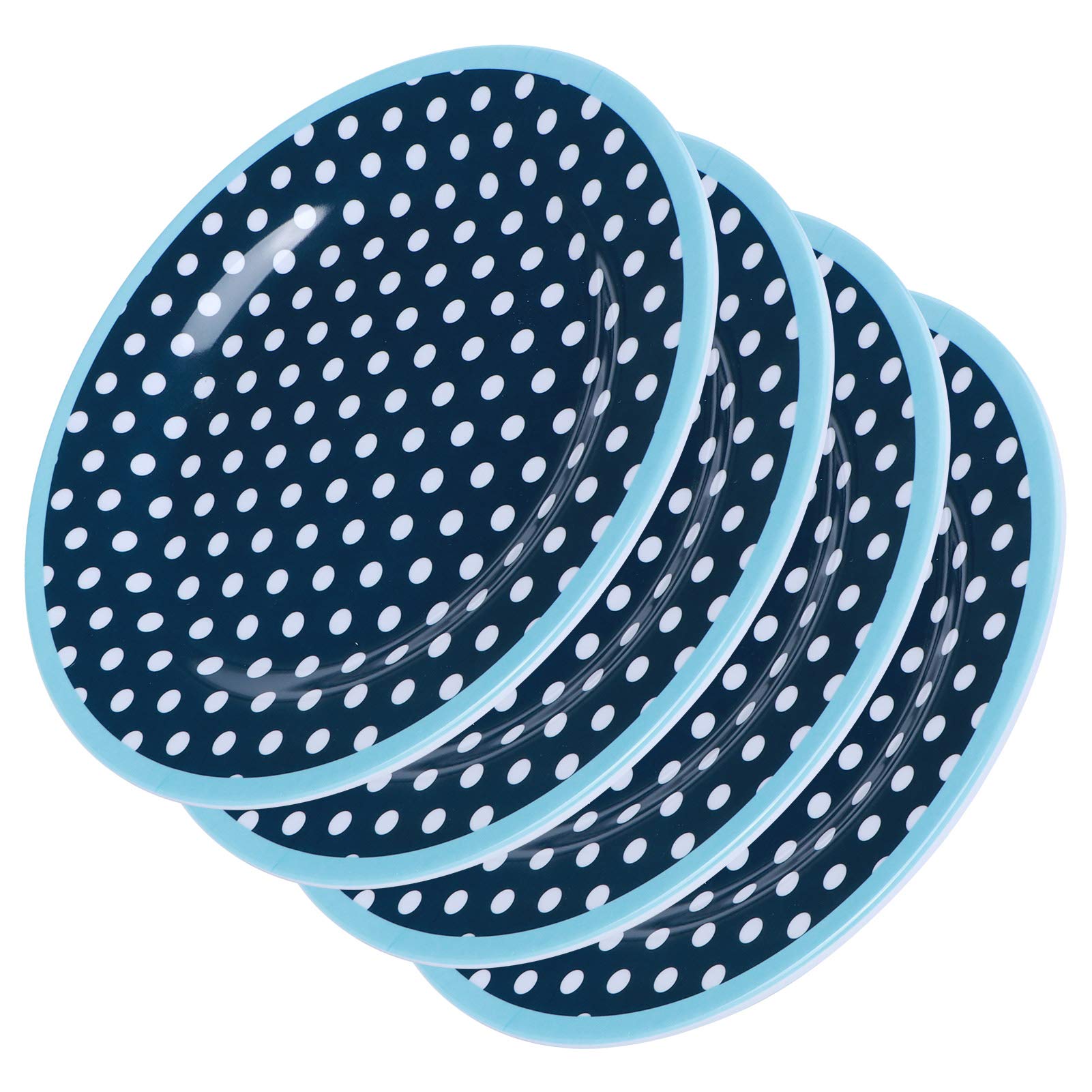 9 Inch Ceramic Dinner Plates Set of 4 - Elegant Round Plates for Home Dining, Fruit Salad, Dessert Serving | Durable Tableware for Restaurants, Kitchen & Party Use | Microwave & Dishwasher Safe Dinnerware