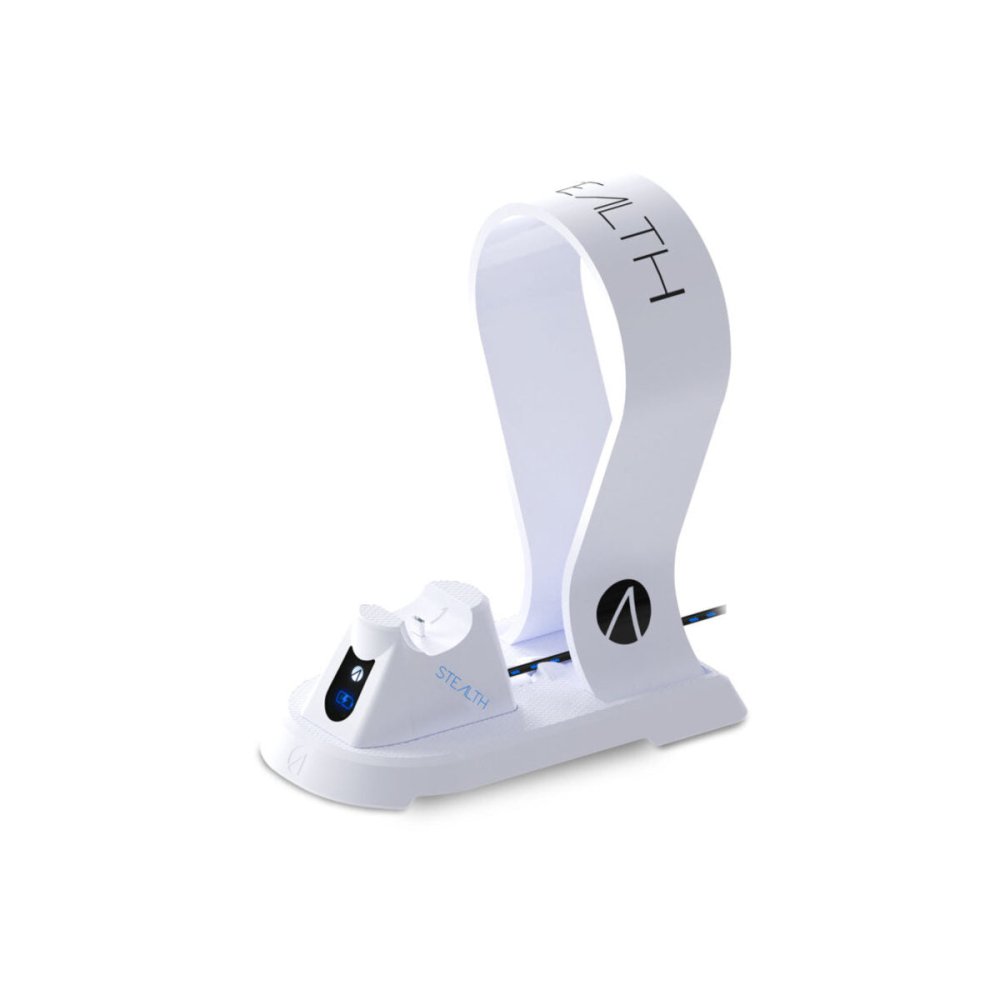 Dual PS5 Controller Charging Station with Headset Stand - Fast Charging Dock & Storage Base for PlayStation 5 Accessories - Perfect for Gaming Setup & Organized Playstation 5 Display
