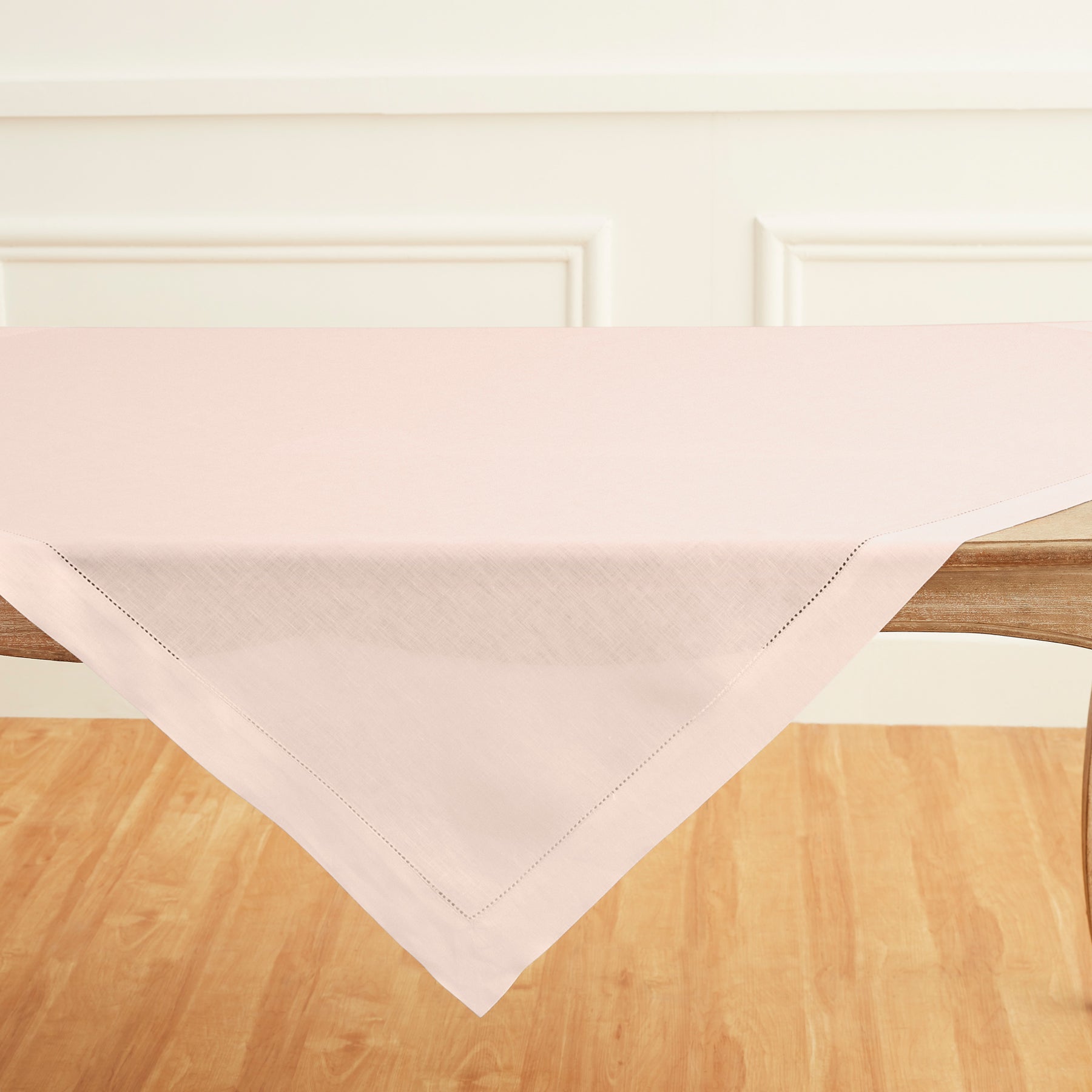 Classic Hemstitch Table Throw - Elegant Linen Table Runner for Dining Room Decor, Wedding & Holiday Table Settings