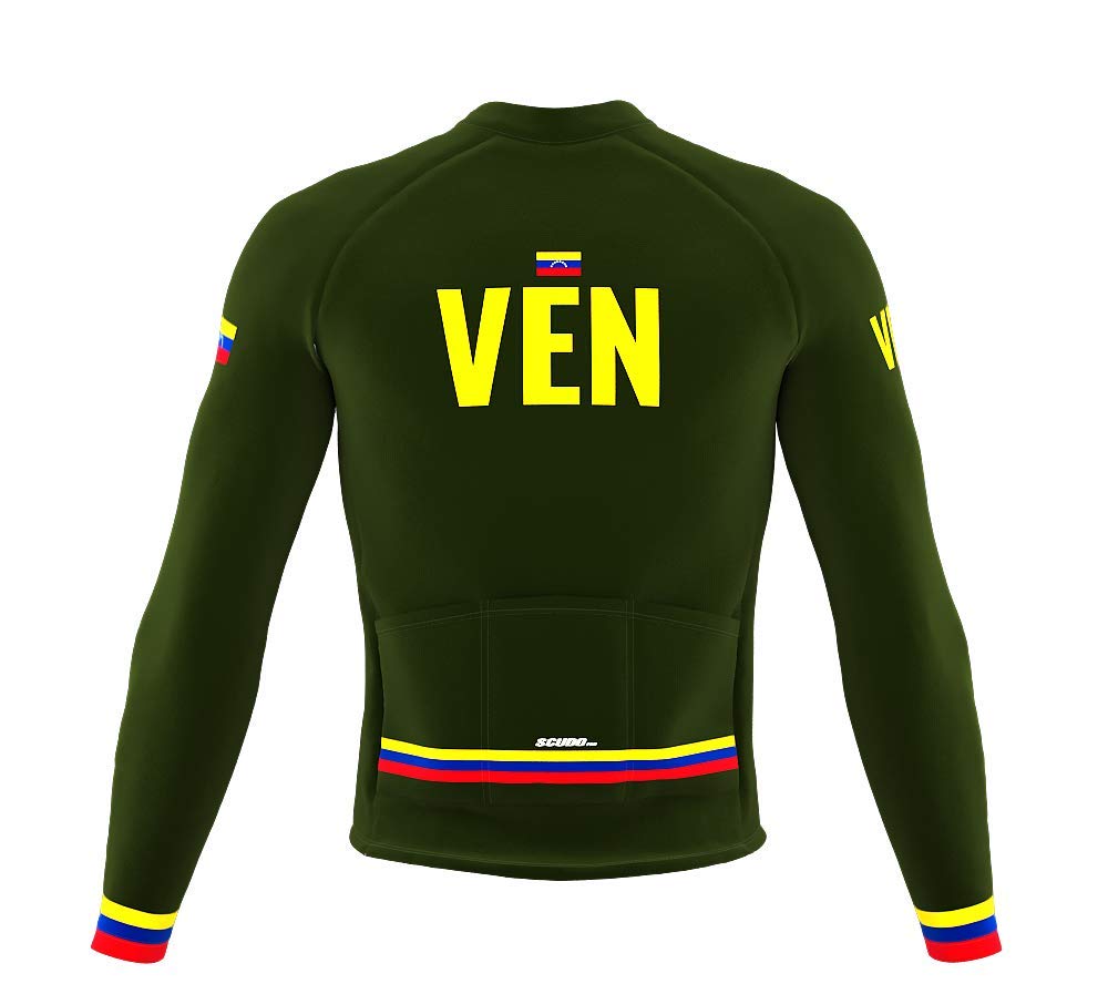 ScudoPro Pro Thermal Long Sleeve Cycling Jersey for Men - Winter Bike Riding Gear - Cold Weather Cycling Apparel for Road & Mountain Biking