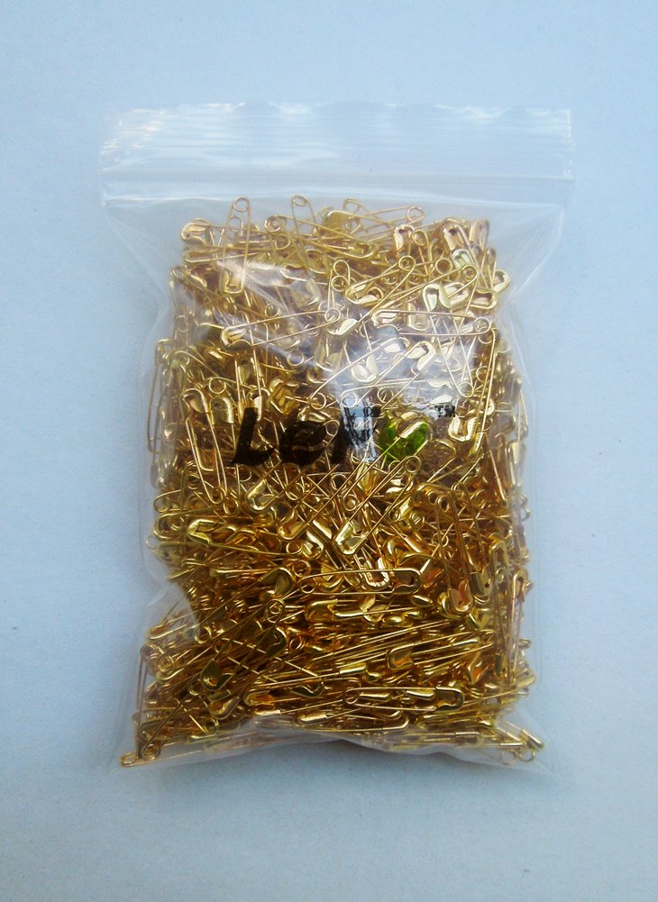 100pcs Gold Safety Pins - Small Metal Fasteners for Clothing, Sewing, DIY Crafts & Fabric Accessories - Secure & Durable Fastening Tool for Garments, Hats, Bags & More