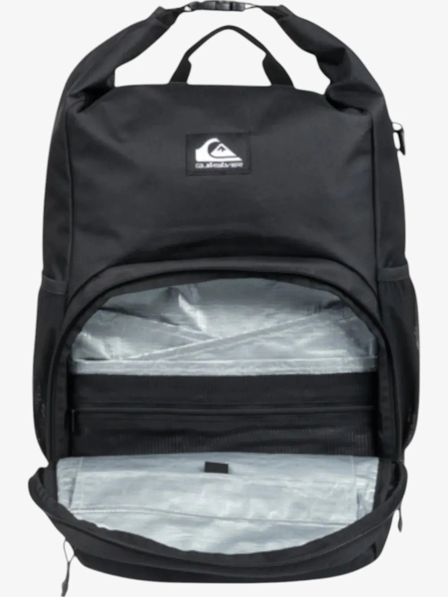 Quiksilver Sea Stash Voyager Backpack - Lightweight Water-Resistant Daypack for Travel, Hiking & School (Black) | Perfect for Outdoor Adventures & Daily Commute