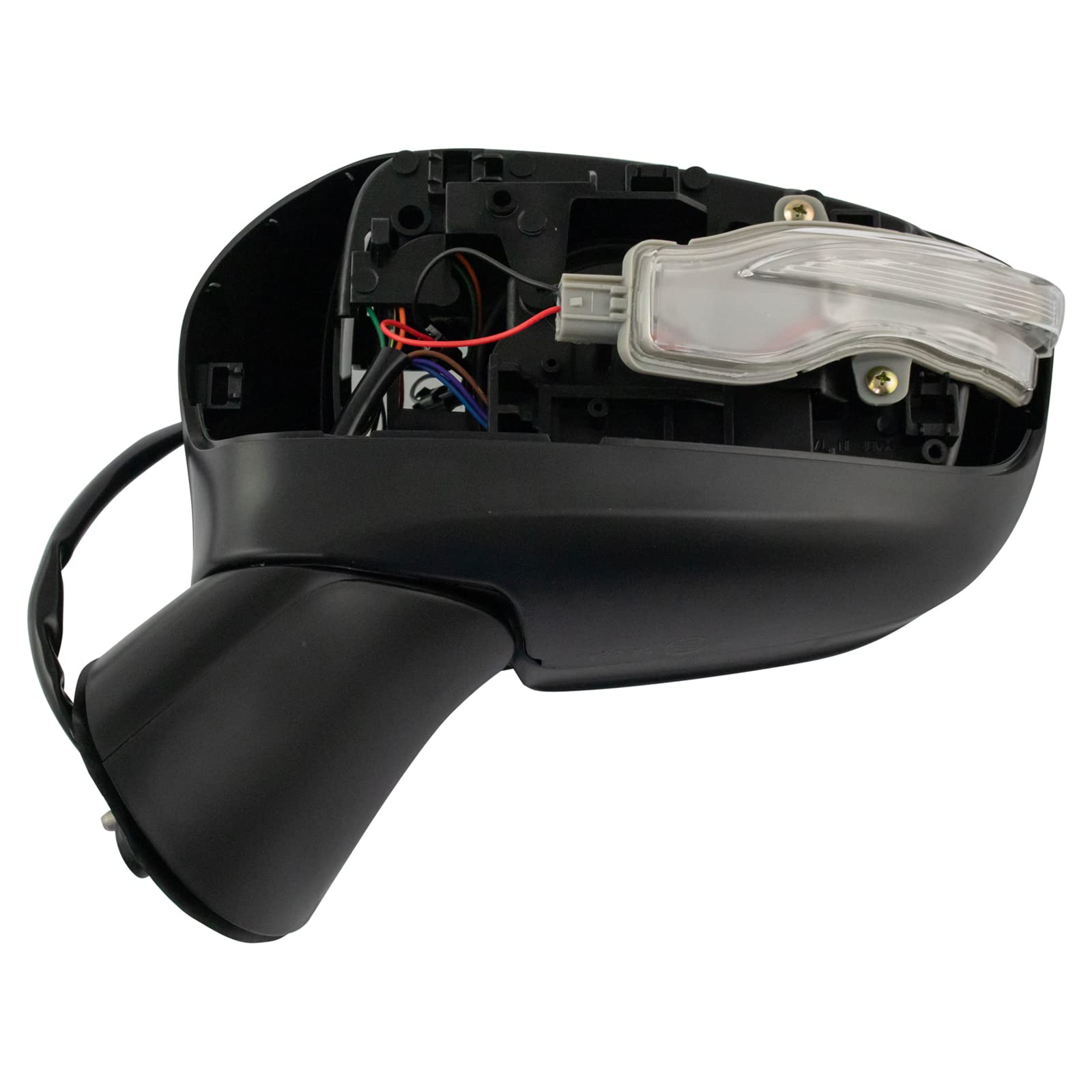 TRQ Left Side Mirror with Blind Spot Indicator - Compatible with 2015-2016 Mazda CX-5 (MA1320214) - No Heat - Perfect for Safe Lane Changes & Parking Assistance