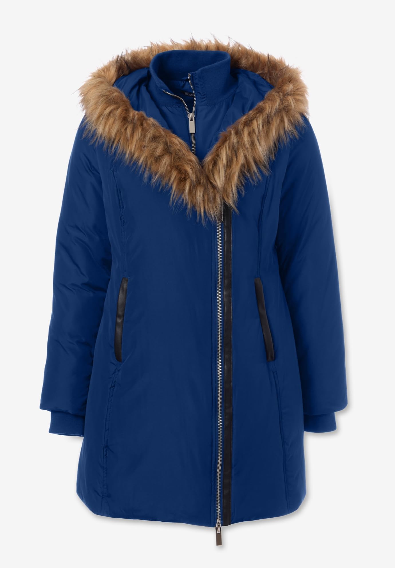 Roaman's Women's Plus Size Double Layer Puffer Coat - Warm Winter Jacket for Cold Weather, Water-Resistant & Windproof, Fashionable Outerwear for Casual Outings and Outdoor Activities
